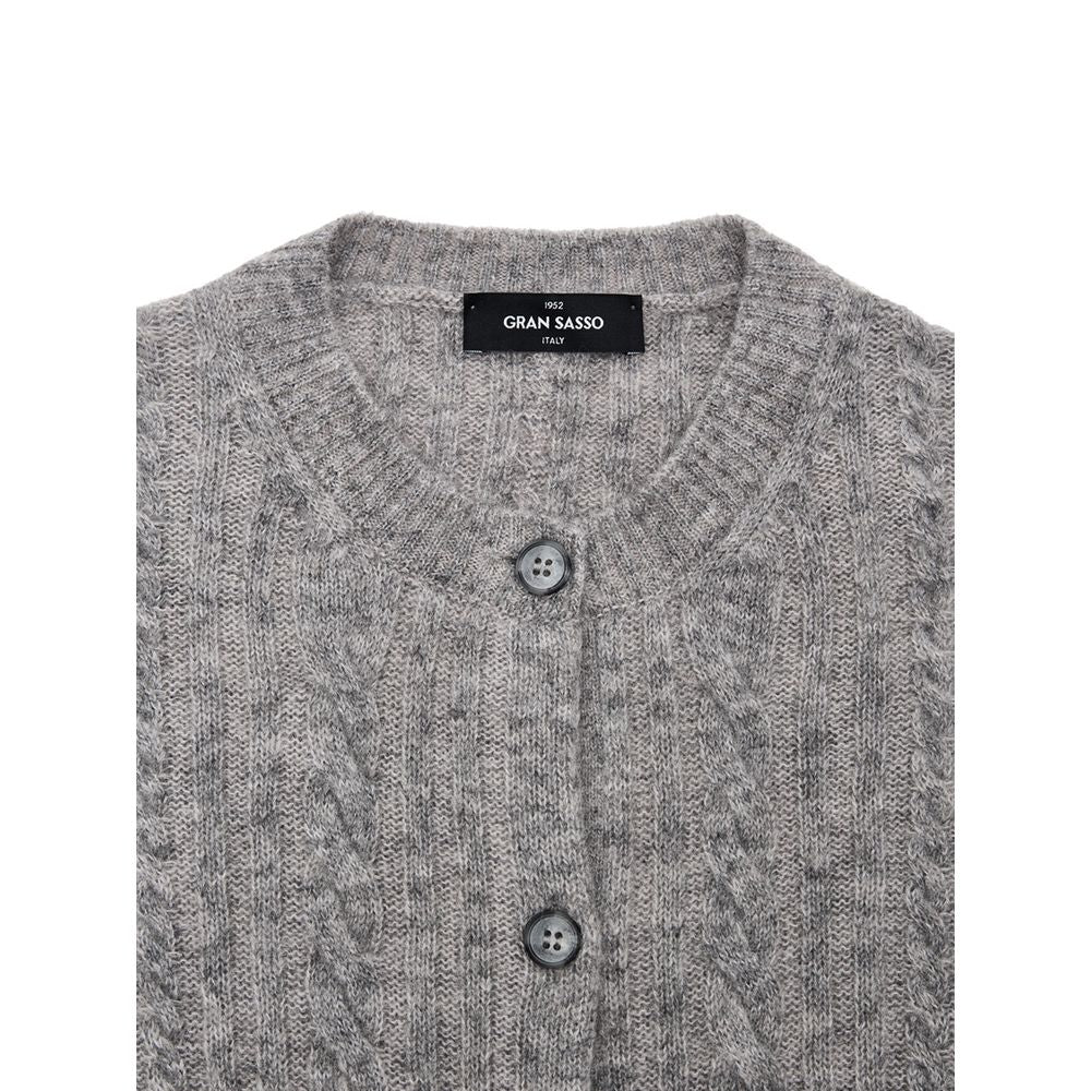 Gran Sasso Grey Cardigan for Women side view