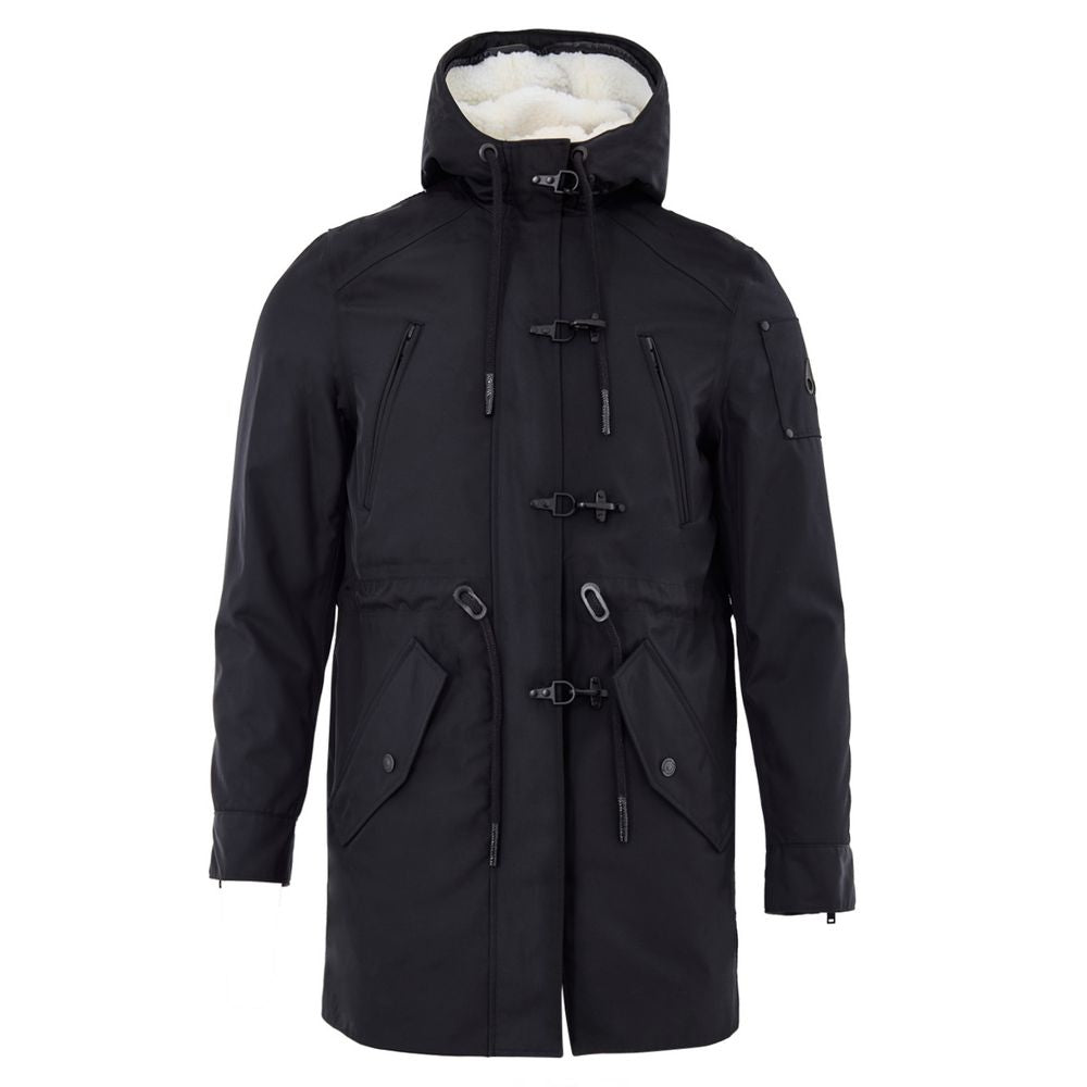 Parka en nylon bleu Moose Knuckles