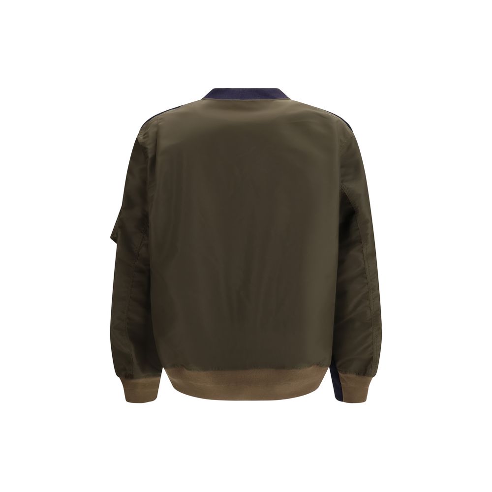 Sweat-shirt en coton bleu Sacai