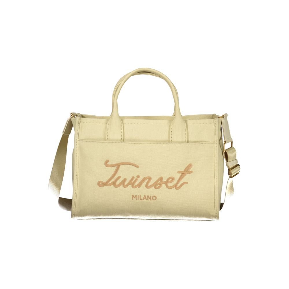 Cabas Twinset en coton beige pour femme