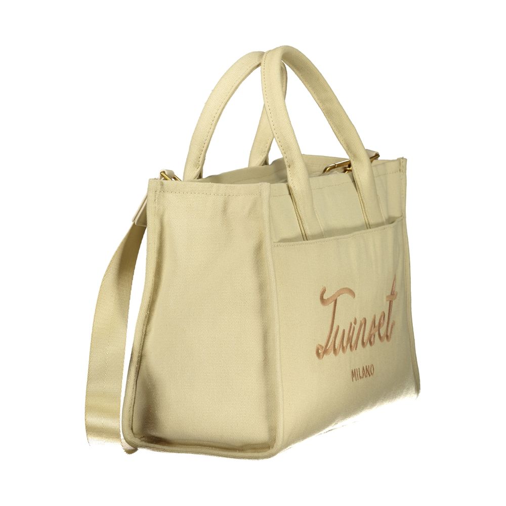Cabas Twinset en coton beige pour femme
