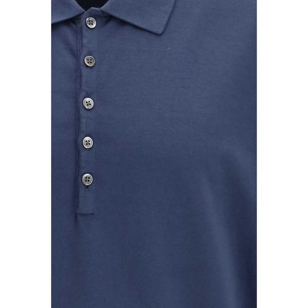 Thom Browne Blue Polo Shirt for Men detail view
