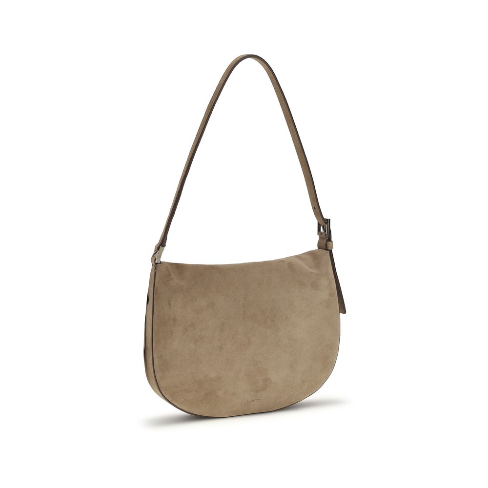 Sac à bandoulière Savette beige en cuir de veau Bos Taurus