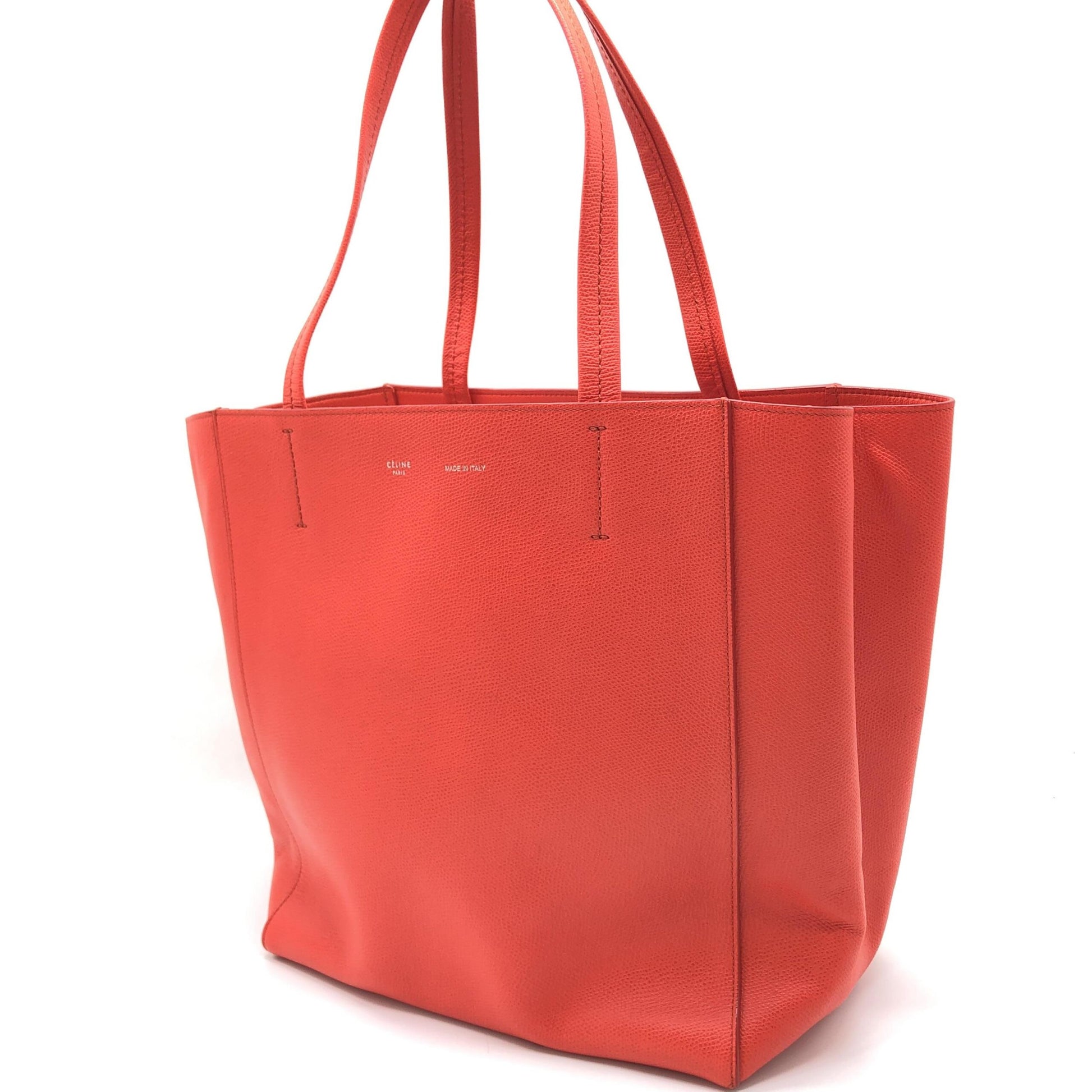 Sac cabas Celine Phantom en cuir grainé rouge