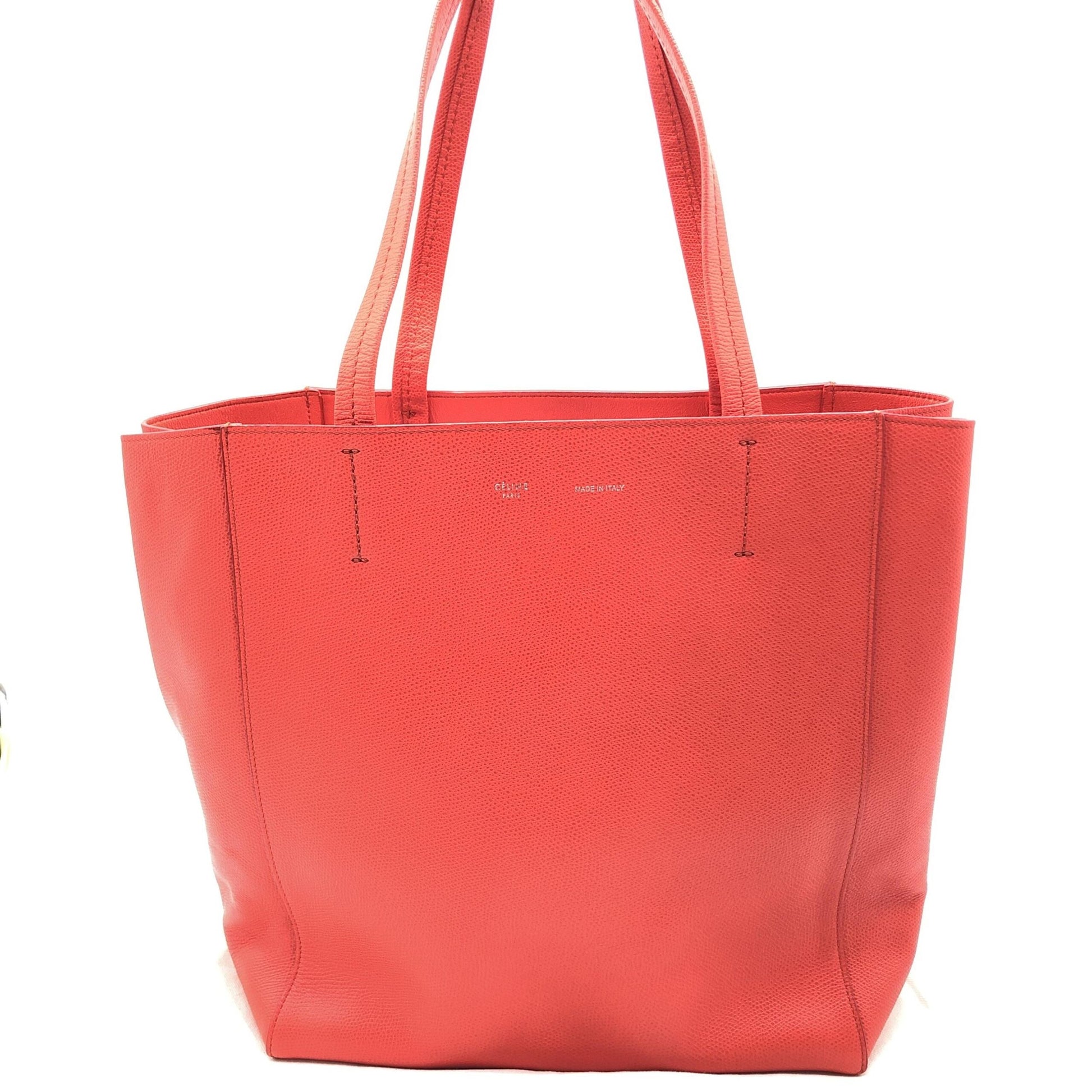 Sac cabas Celine Phantom en cuir grainé rouge