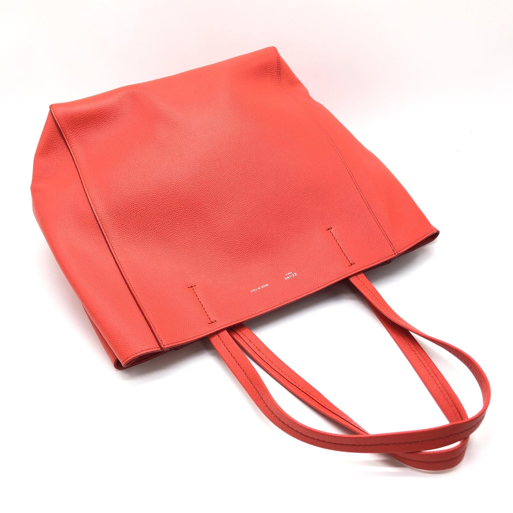 Sac cabas Celine Phantom en cuir grainé rouge