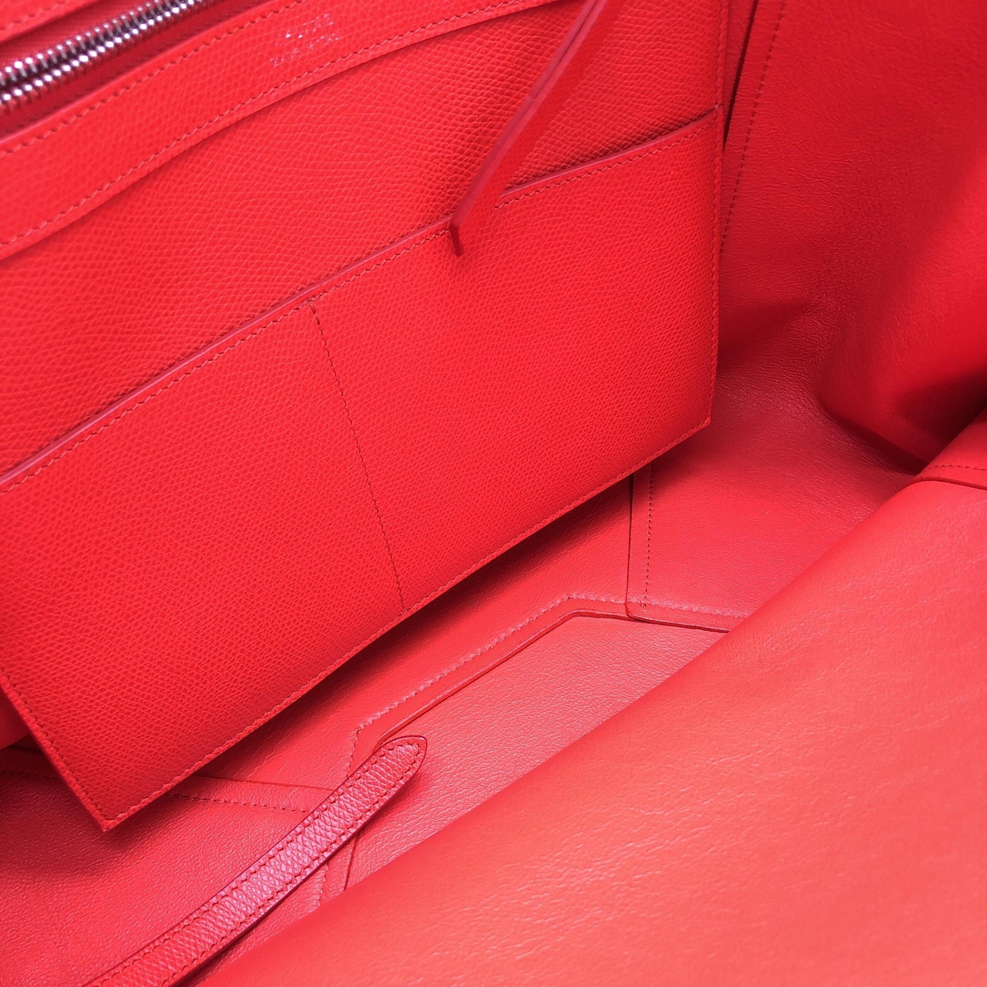 Sac cabas Celine Phantom en cuir grainé rouge