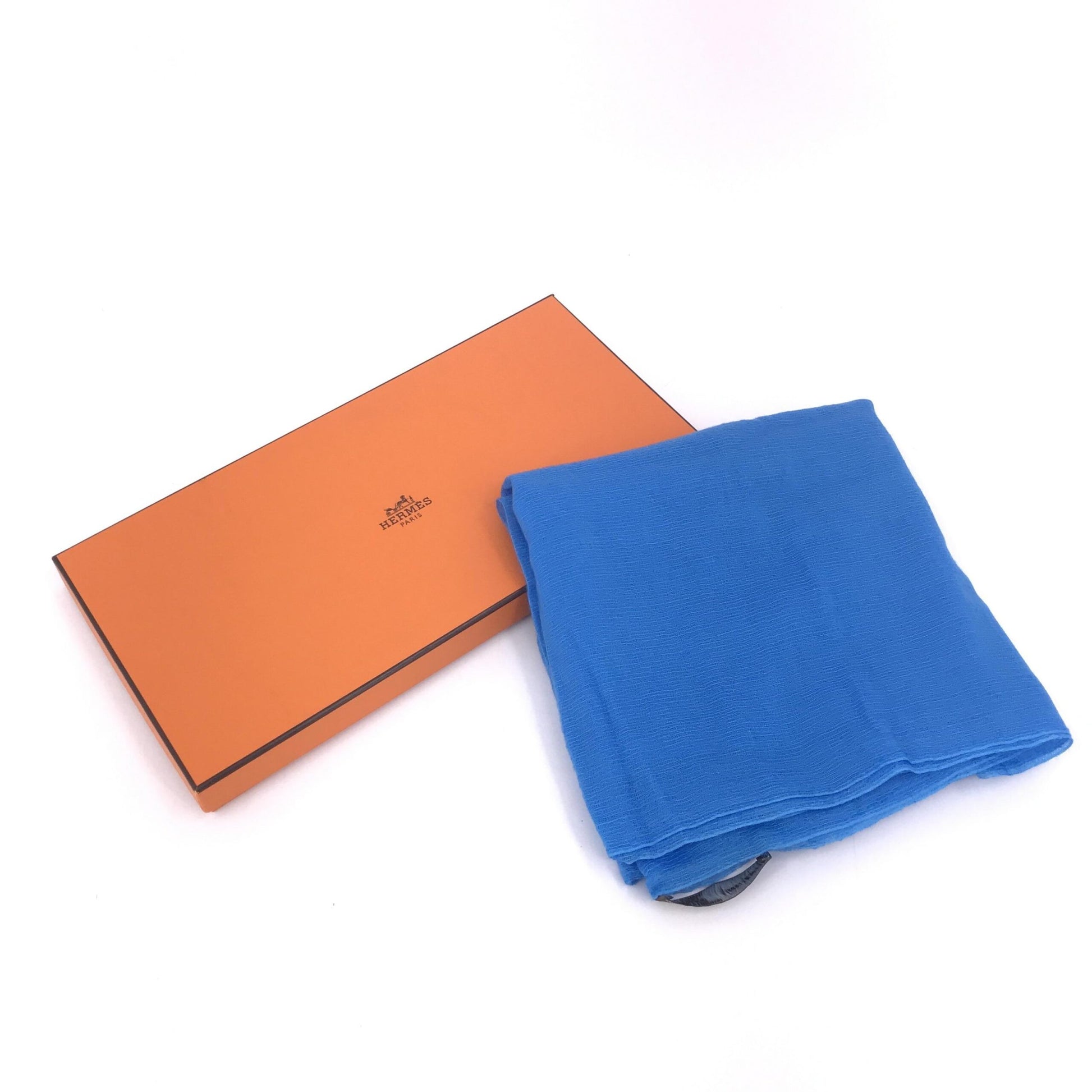 Hermès Blue Silk Scarf