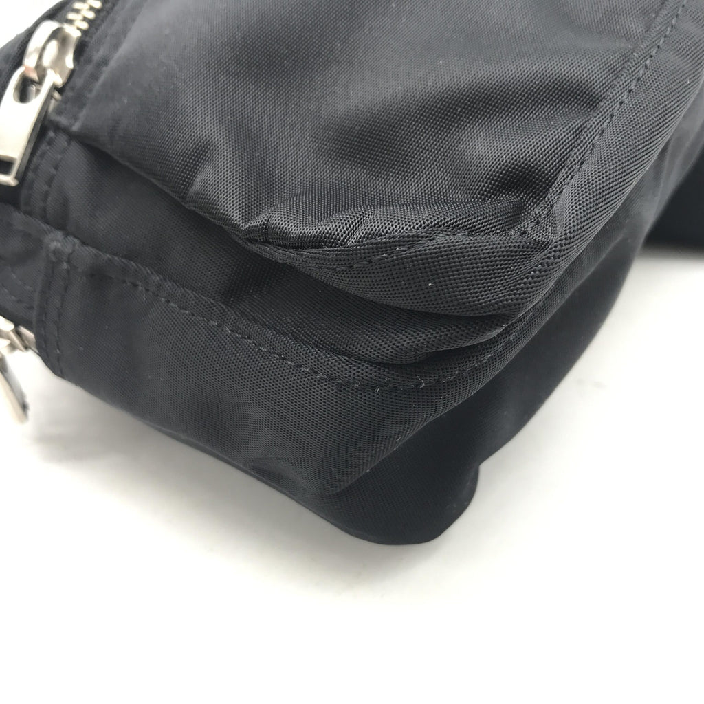 Porter Black Waist Pouch With Zippered Compartments