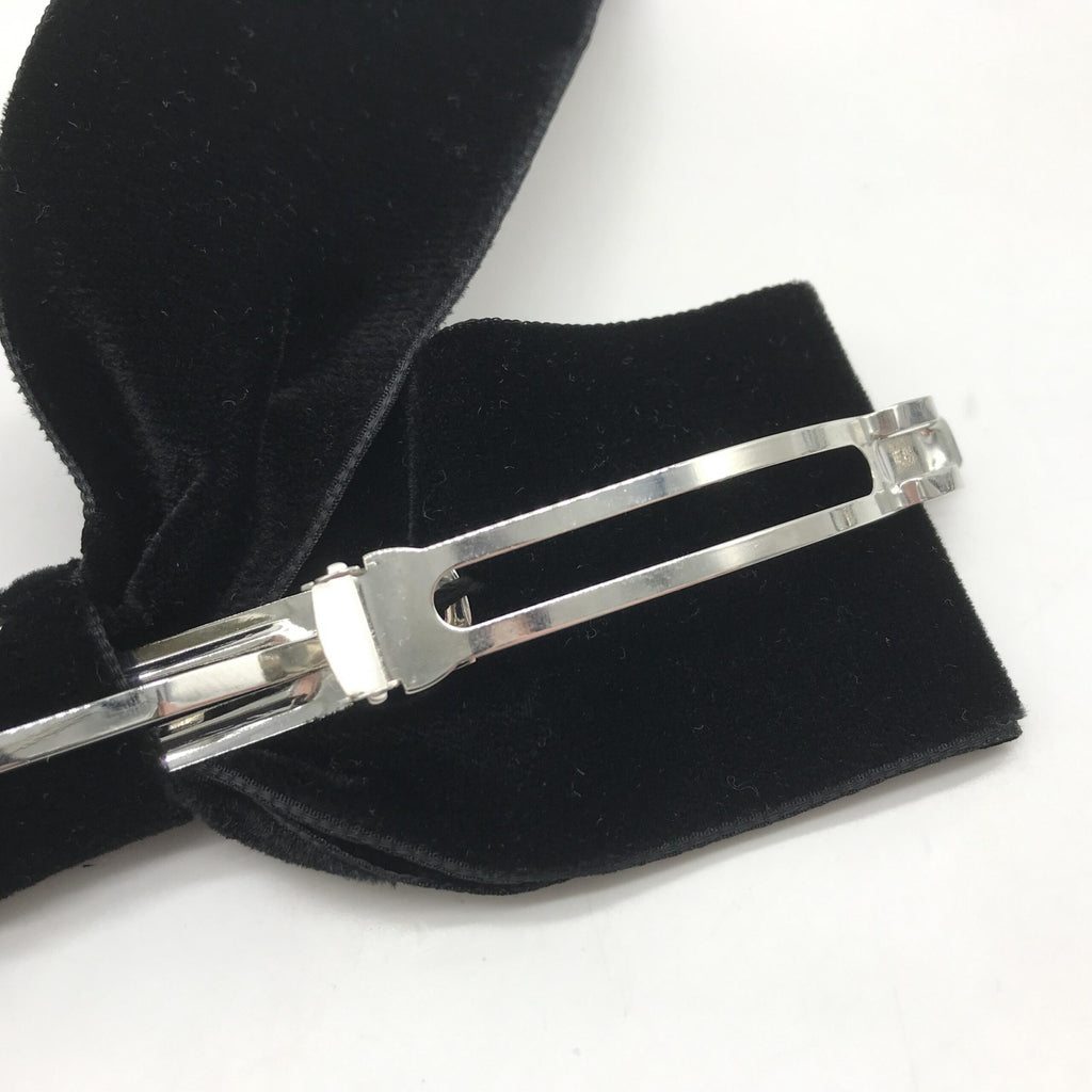 Chanel Black Velvet Bow Hair Accessory