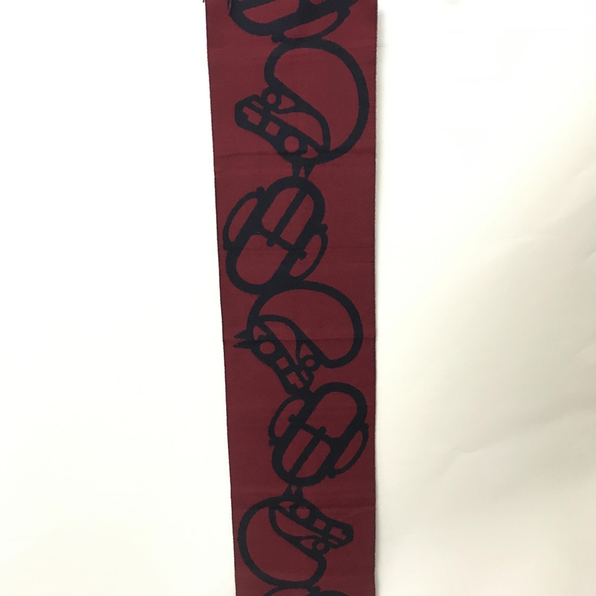 Hermès Cashmere Muffler In Burgundy Color