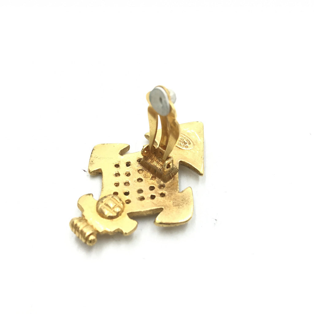 Chanel Gold Earrings for Women side view