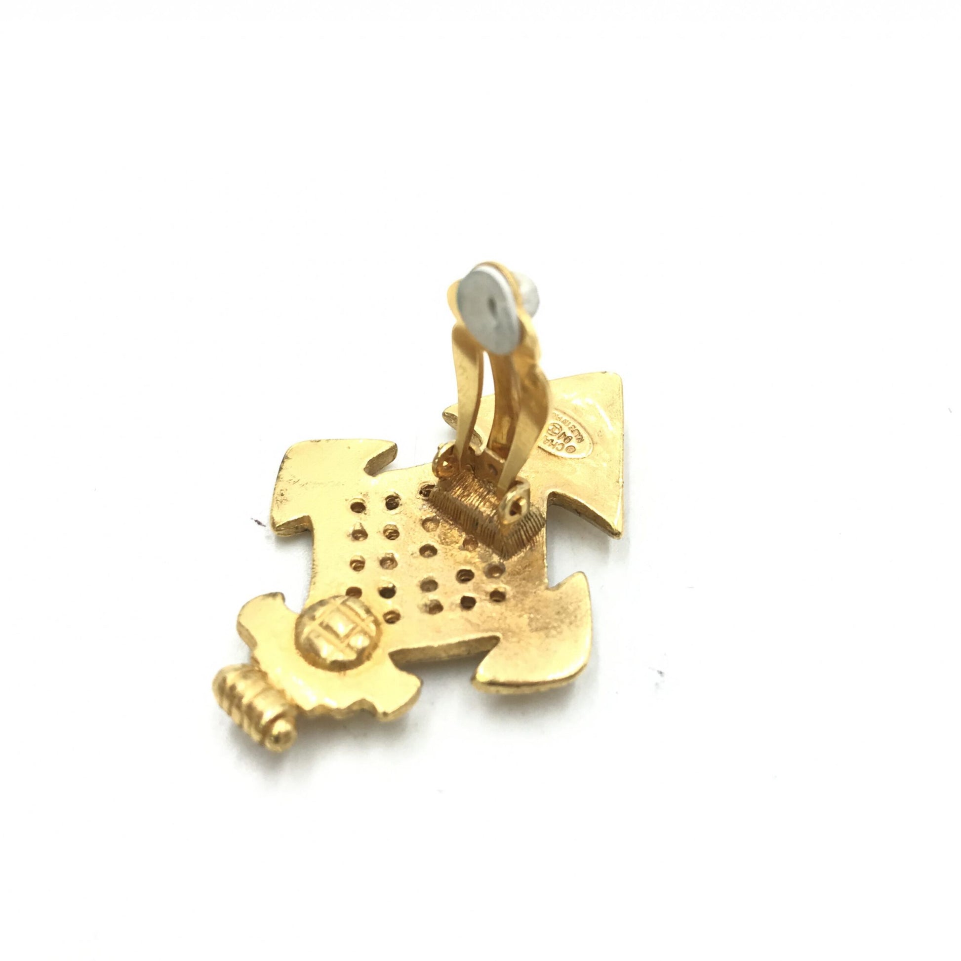 Chanel Gold Earrings for Women side view