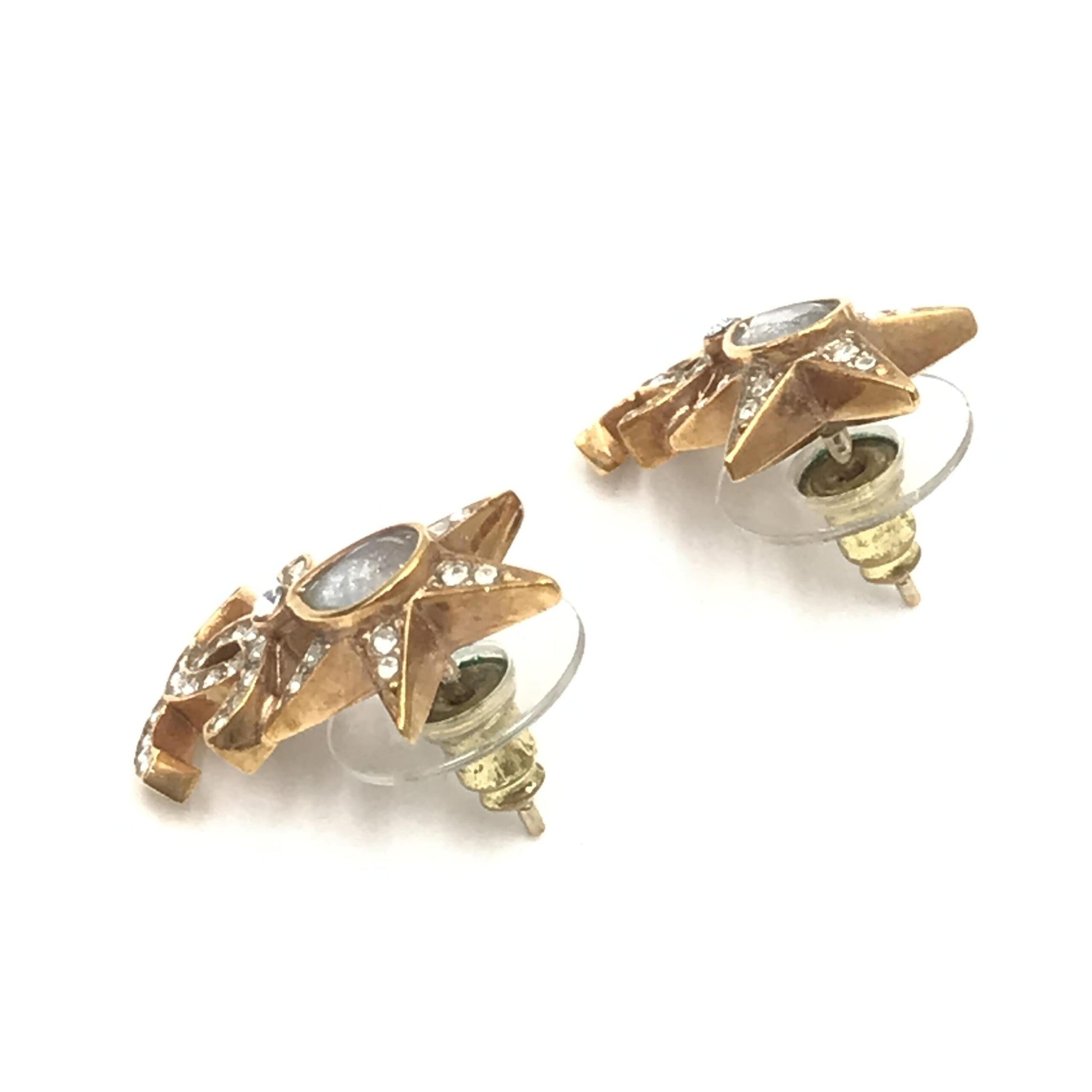 Chanel Gold Earrings for Women side view