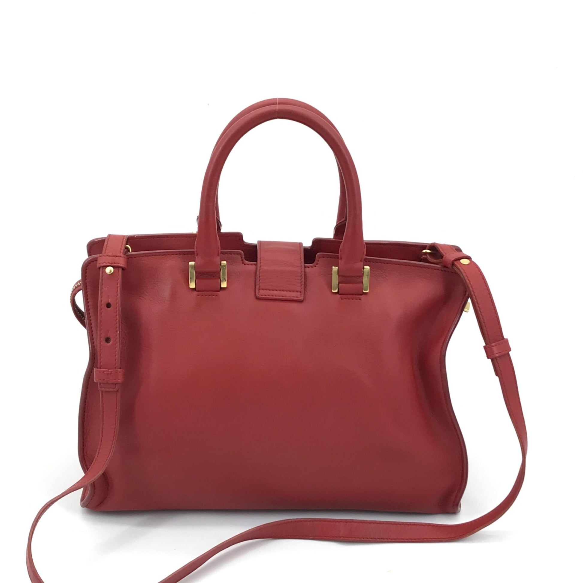 Saint Laurent Leather Handbag With Y Logo