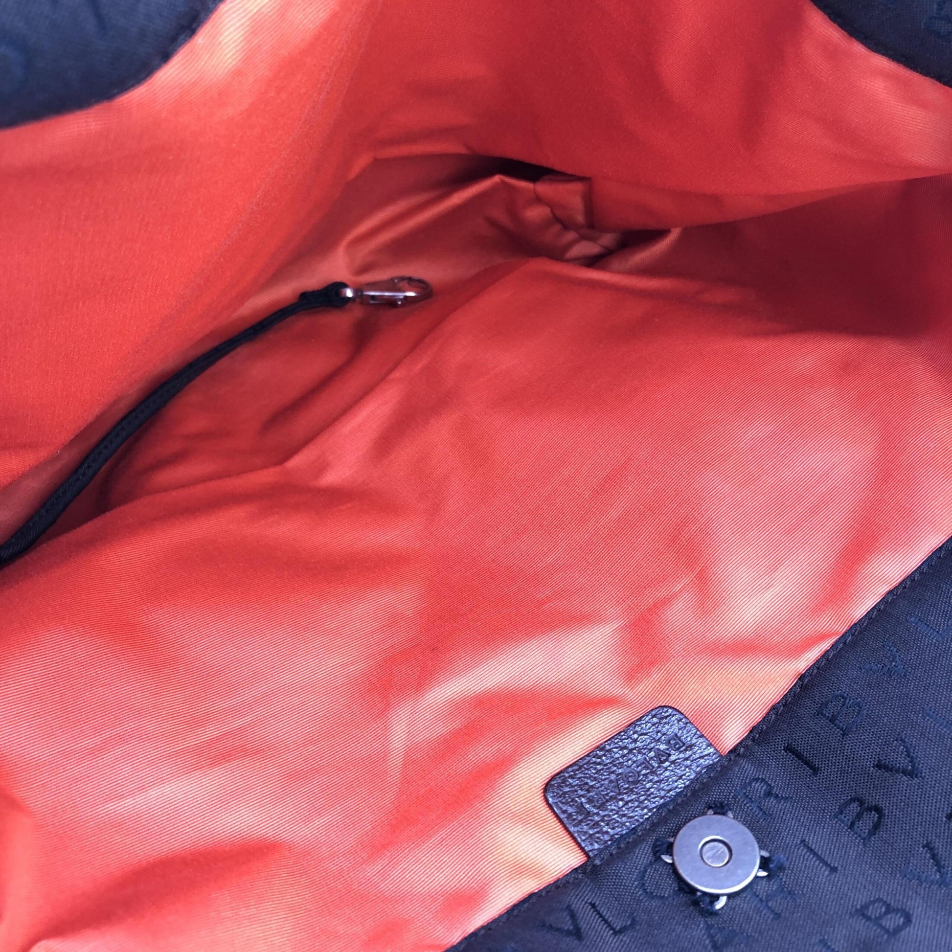 Bulgari Logo Canvas Tote Bag With Pockets