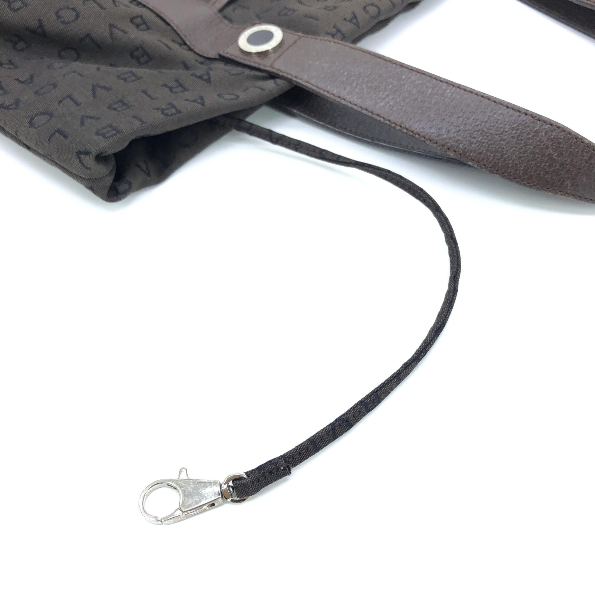 Bulgari Logo Canvas Tote Bag With Pockets