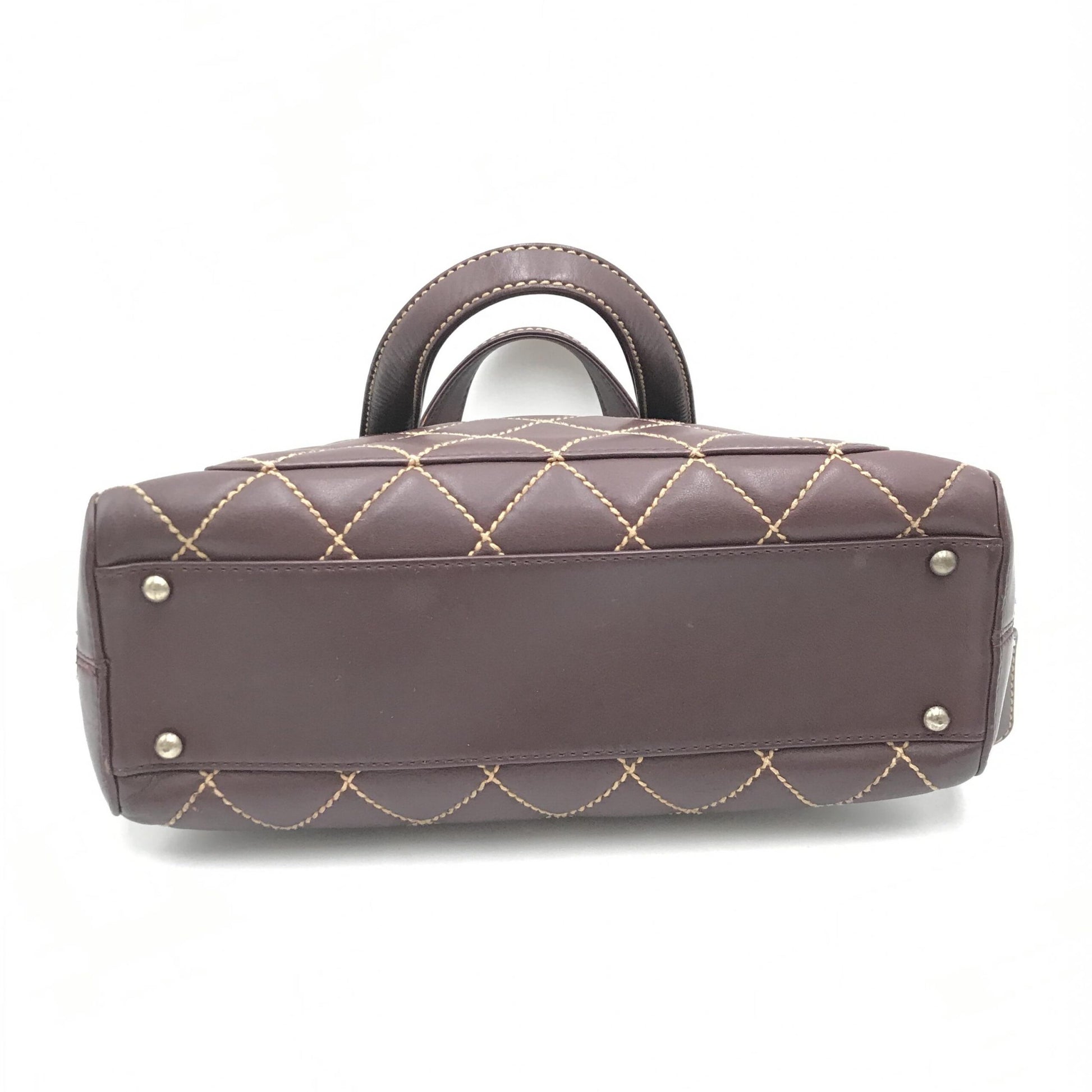 Chanel Wild Stitch Handbag Mini Boston Red