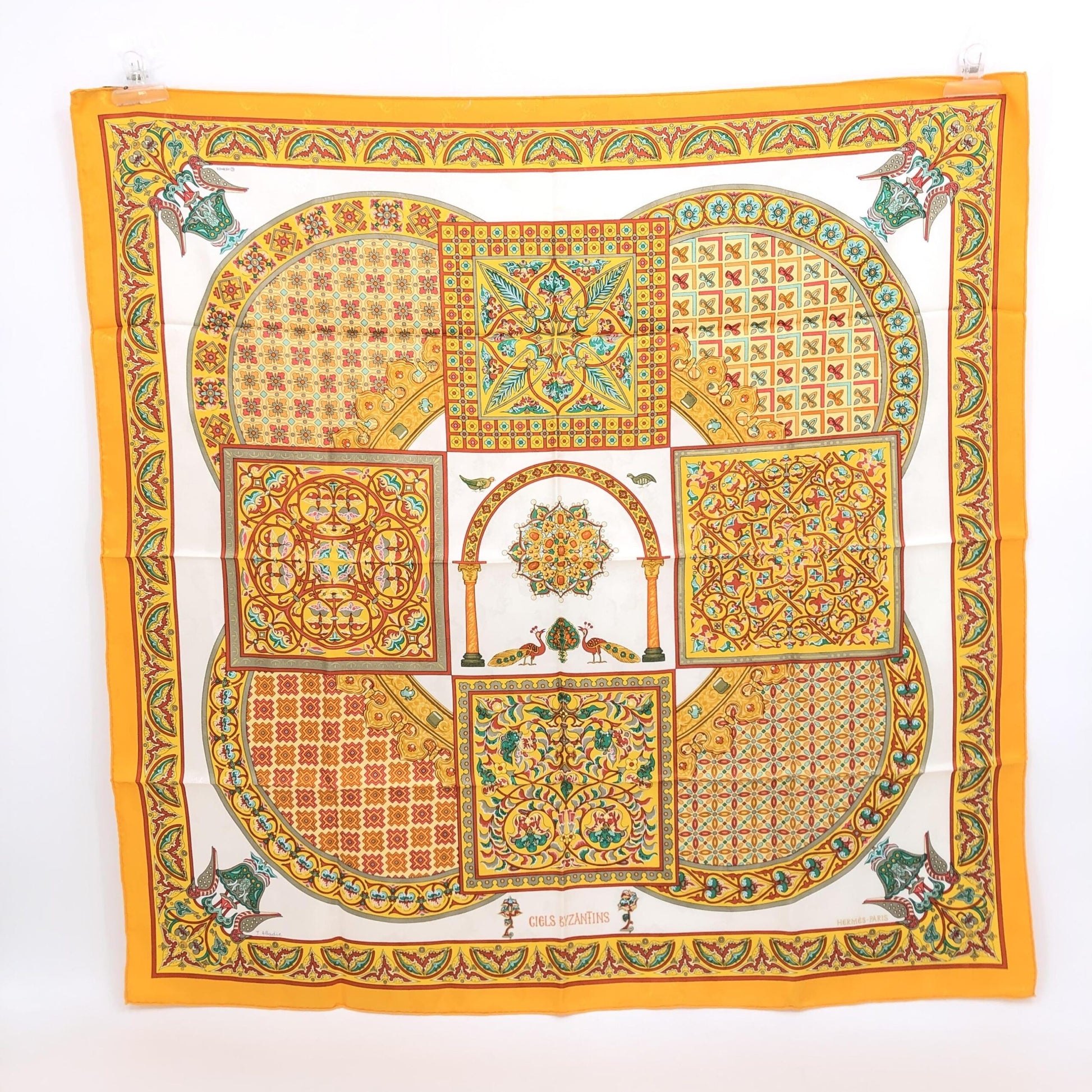 Hermès HERMÈS Carre 45 100% Silk Scarf "CIELS BYZANTINS"
