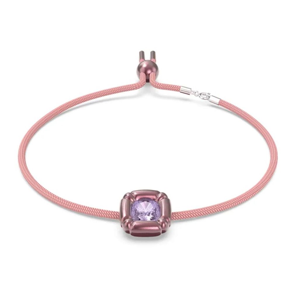 Collier en tissu multicolore Swarovski