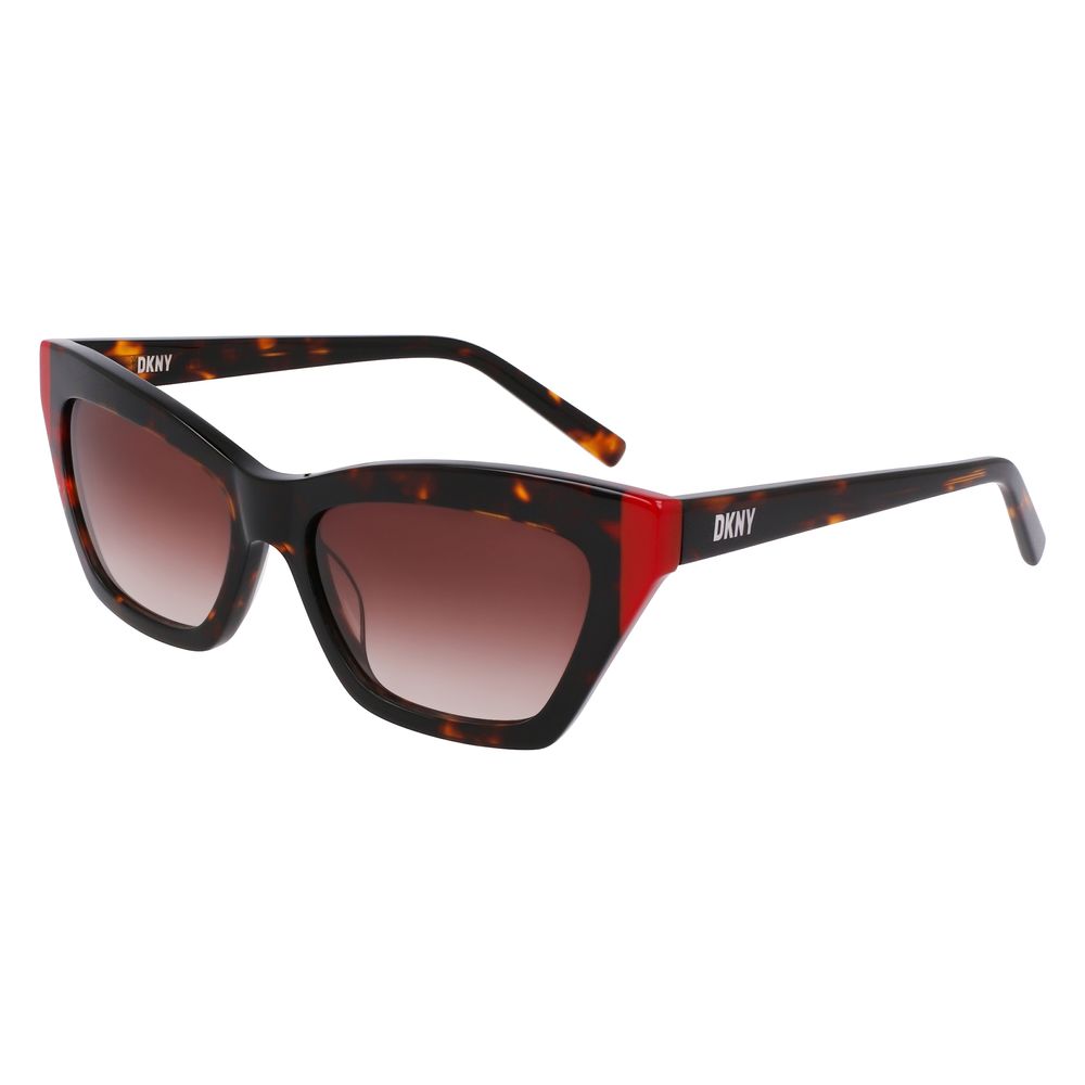 Lunettes de soleil DKNY marron en acétate