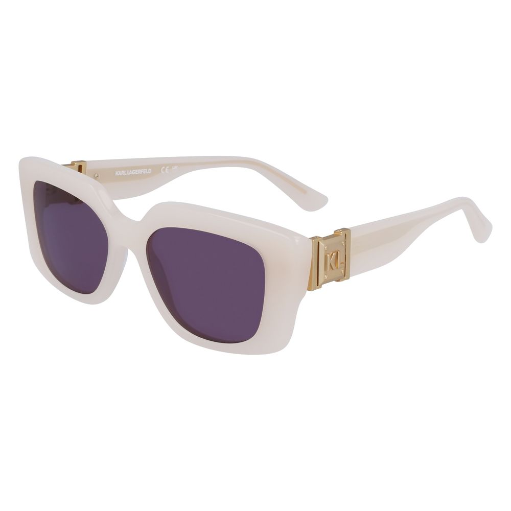 Lunettes de soleil Karl Lagerfeld en acétate beige