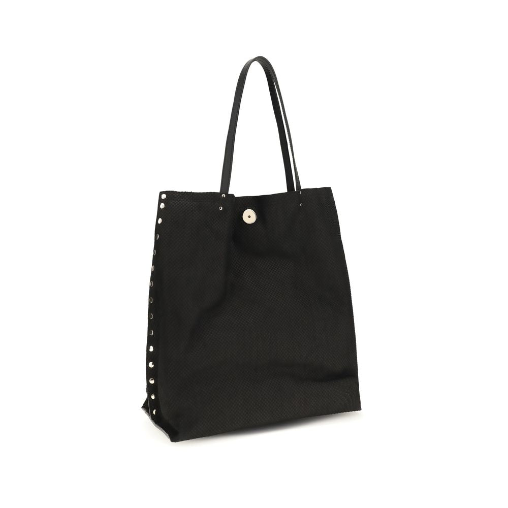 Sac porté épaule Zanellato en cuir de veau noir Bos Taurus
