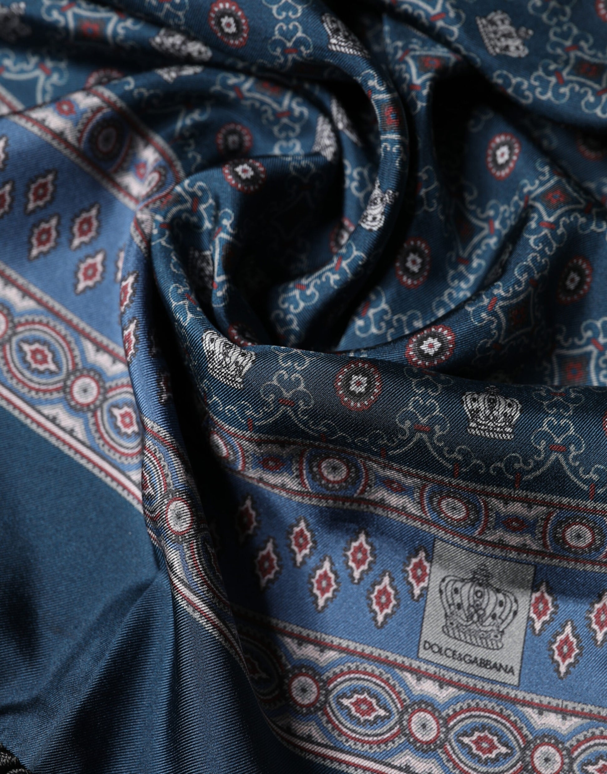 Dolce & Gabbana Blue Scarf for Men side view