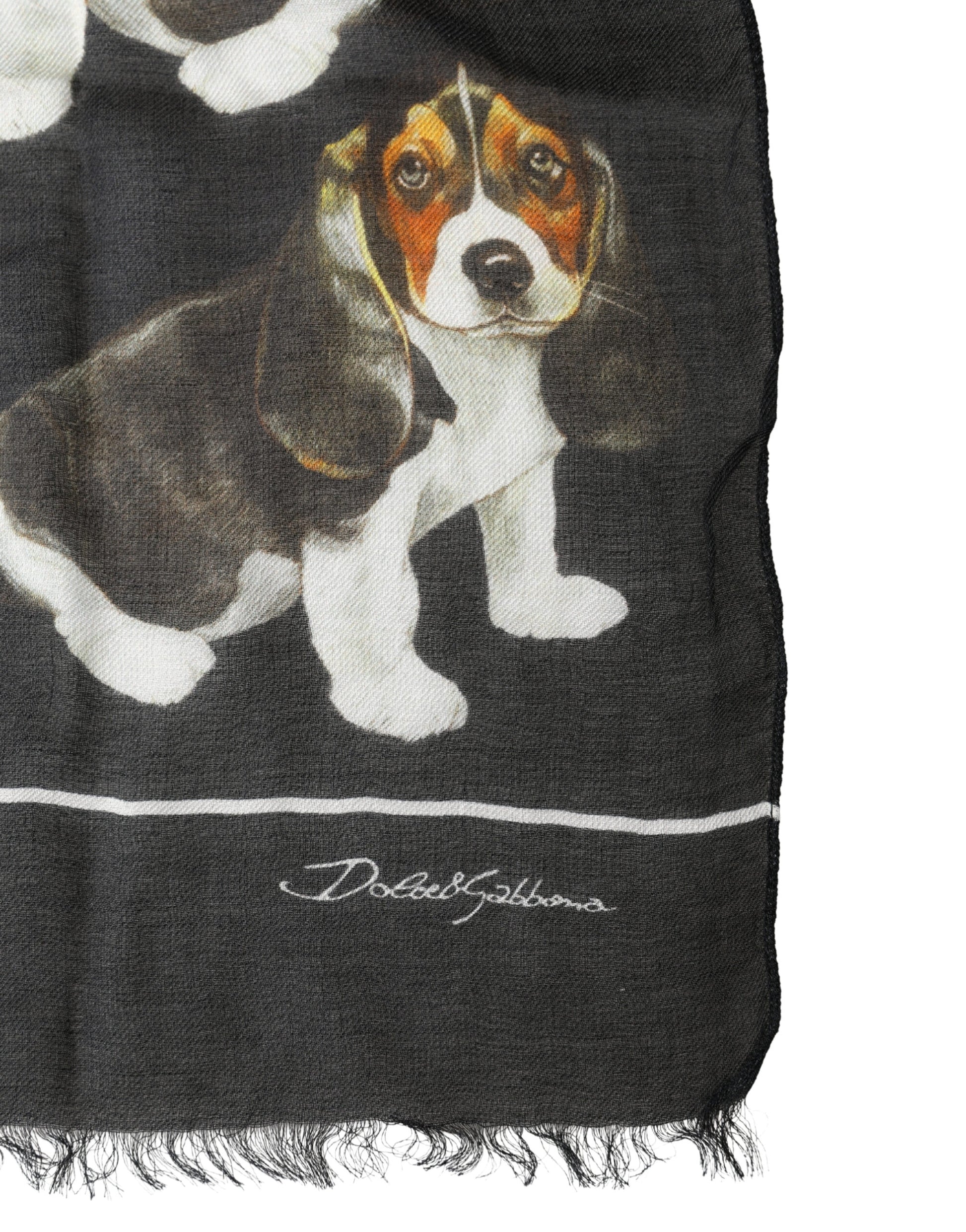 Dolce & Gabbana Black Scarf for Men detail view