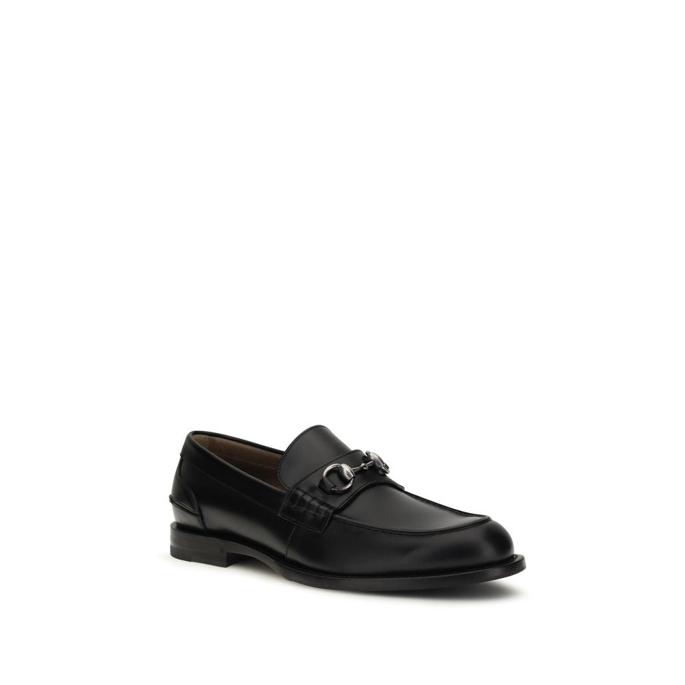Mocassins à enfiler en cuir de veau noir Bos Taurus Gucci