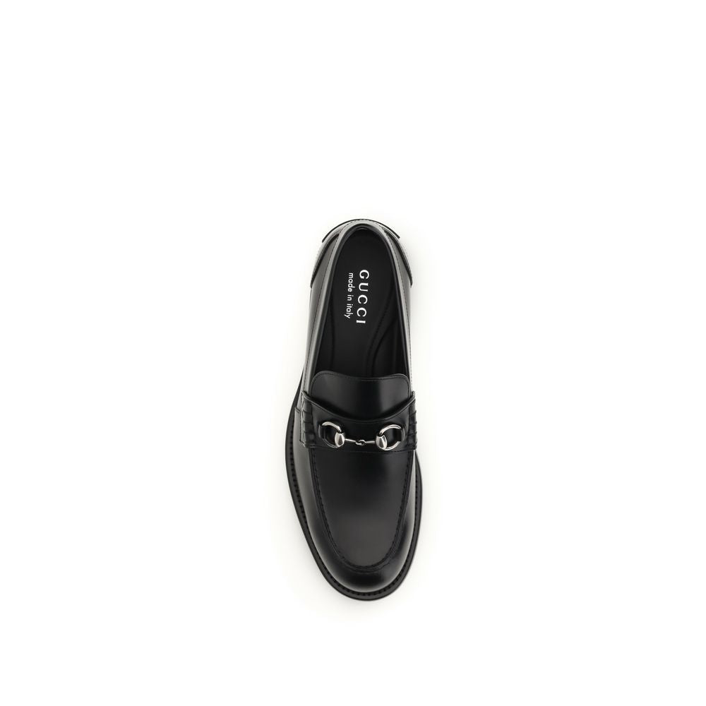 Mocassins à enfiler en cuir de veau noir Bos Taurus Gucci