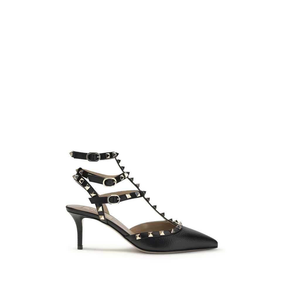 Escarpins à talon haut Valentino Garavani en cuir de veau noir