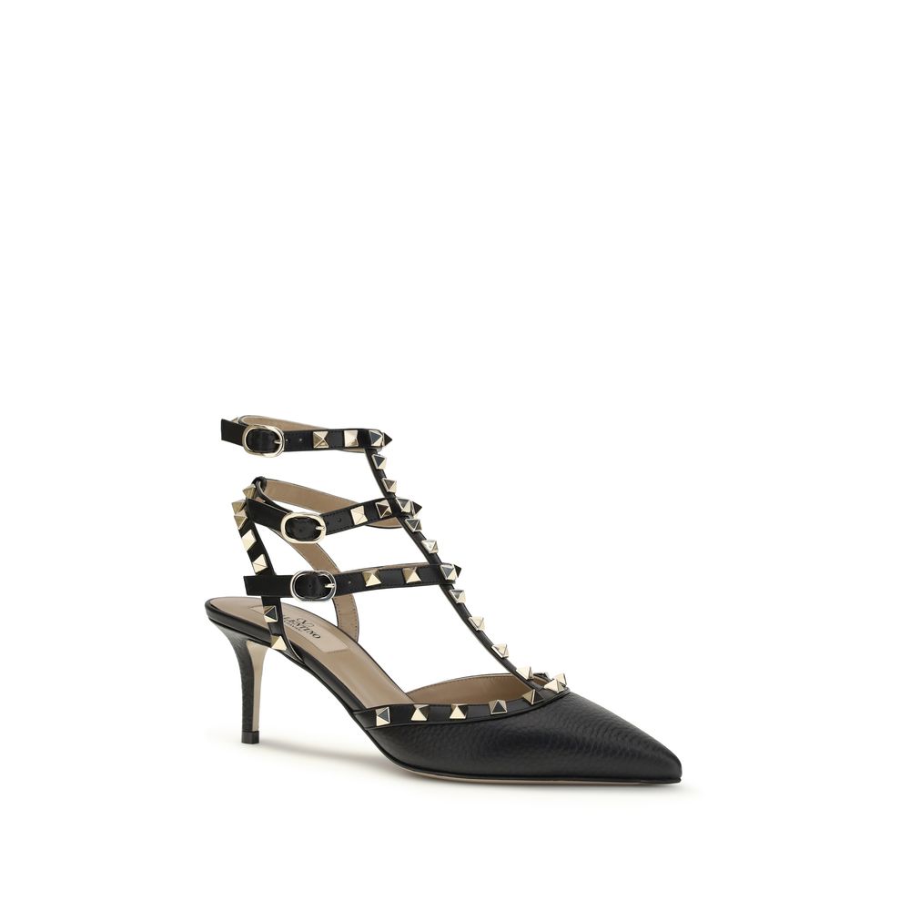 Escarpins à talon haut Valentino Garavani en cuir de veau noir
