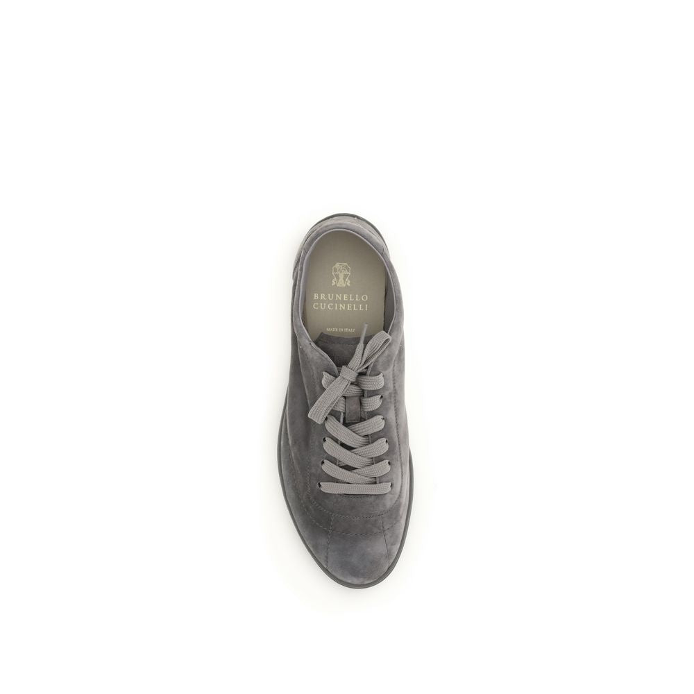 Brunello Cucinelli Gray Sneakers side view