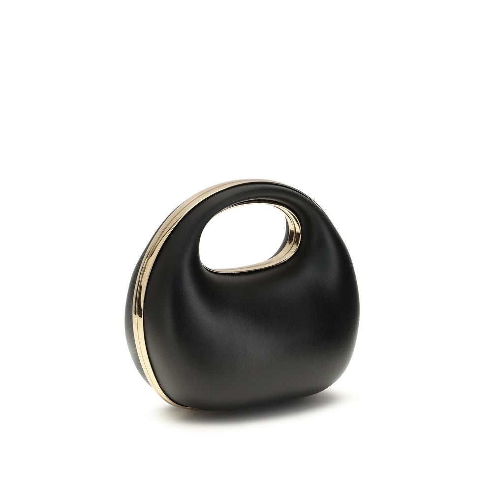 Sacai Sac à main en cuir de veau noir Bos Taurus