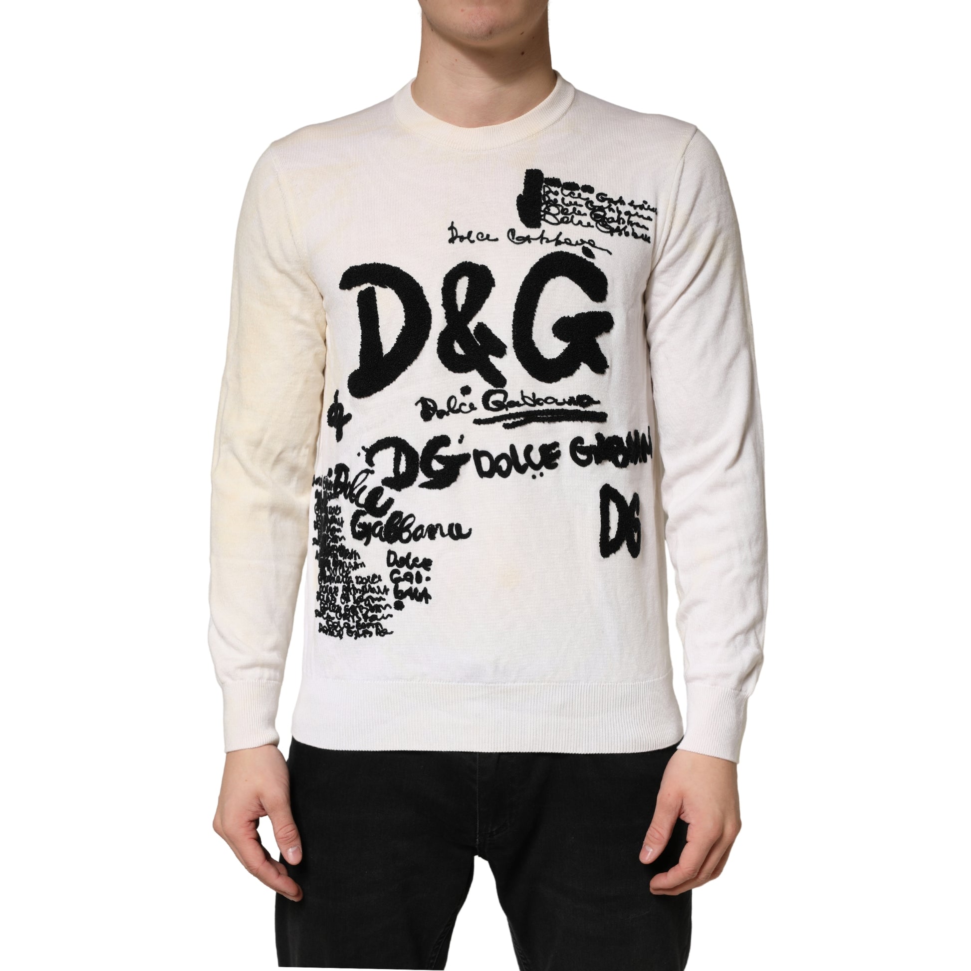 Dolce & Gabbana White Long Sleeve T-Shirt for Men alternate view