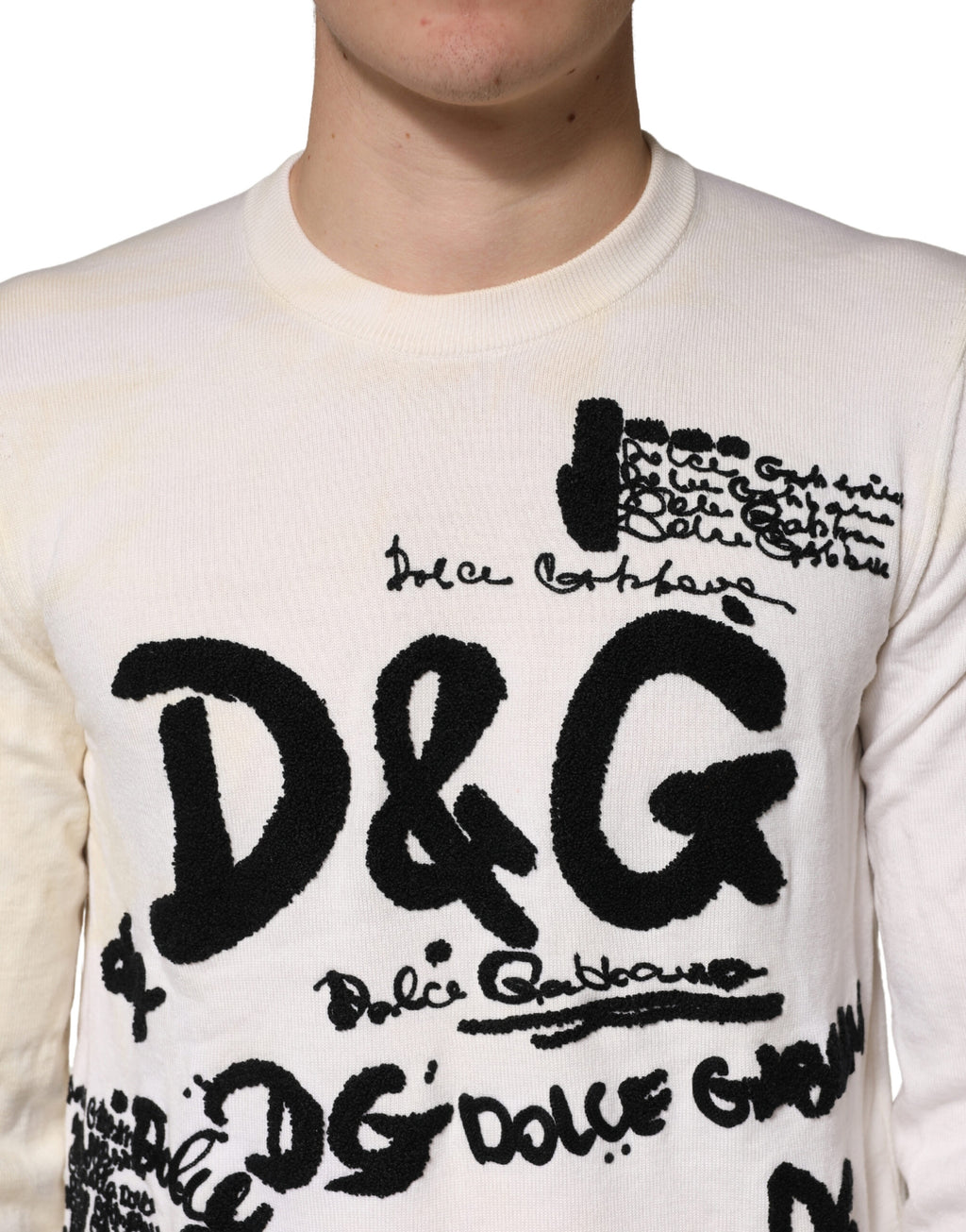 Dolce & Gabbana White Long Sleeve T-Shirt for Men additional view