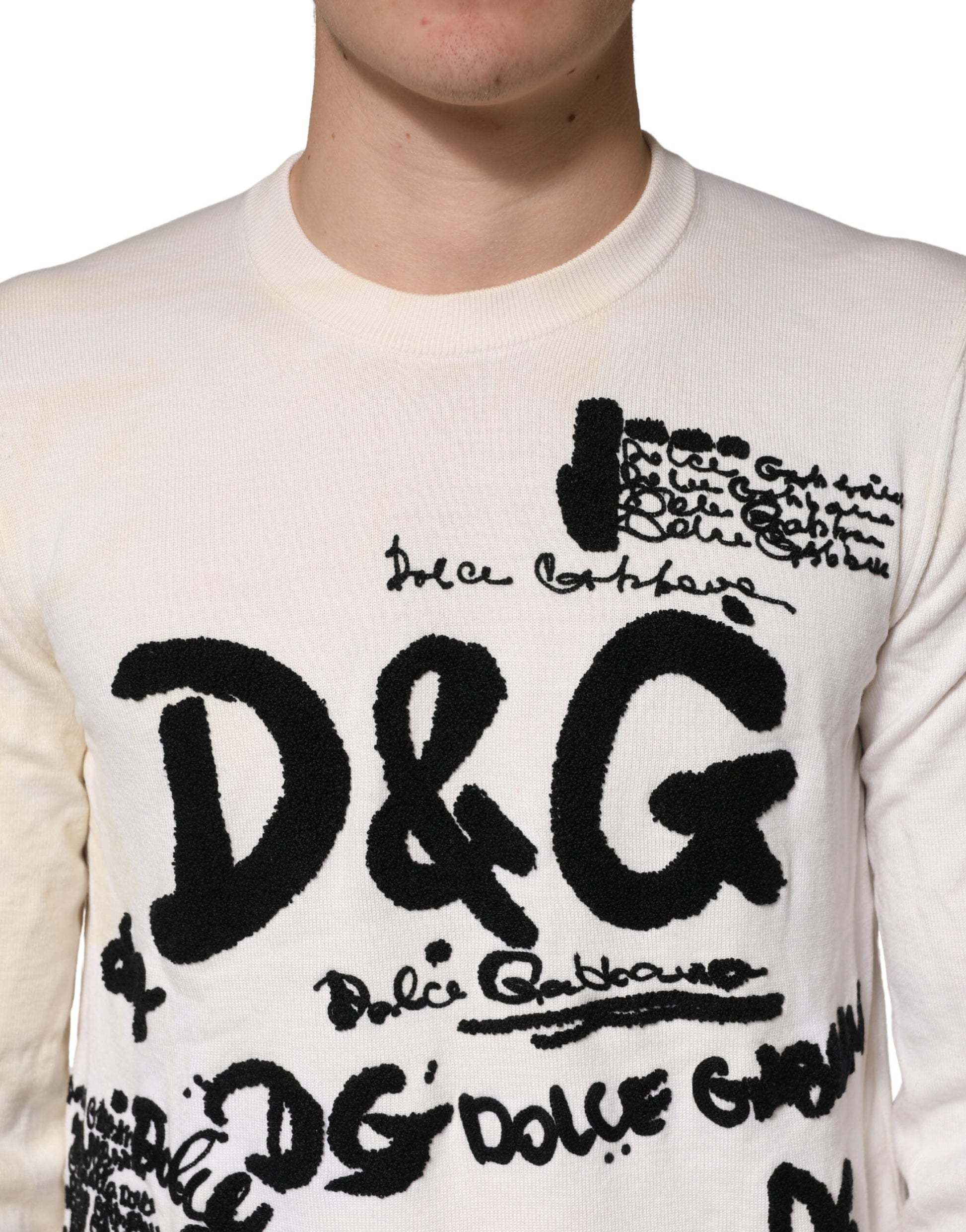 Dolce & Gabbana White Long Sleeve T-Shirt for Men additional view