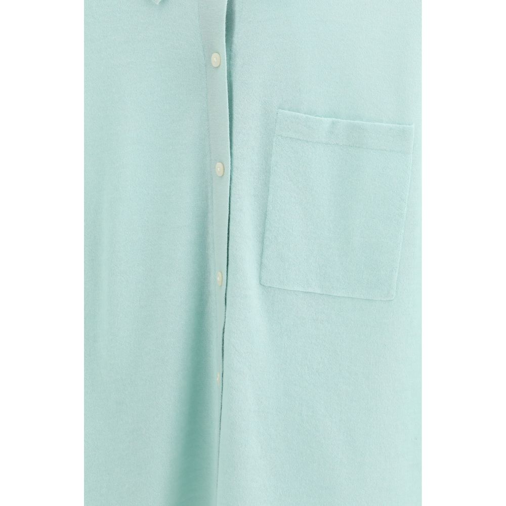 Guest in Residence Chemise en cachemire bleue