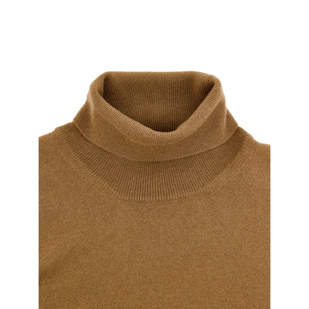 Gran Sasso Brown Turtleneck for Men detail view