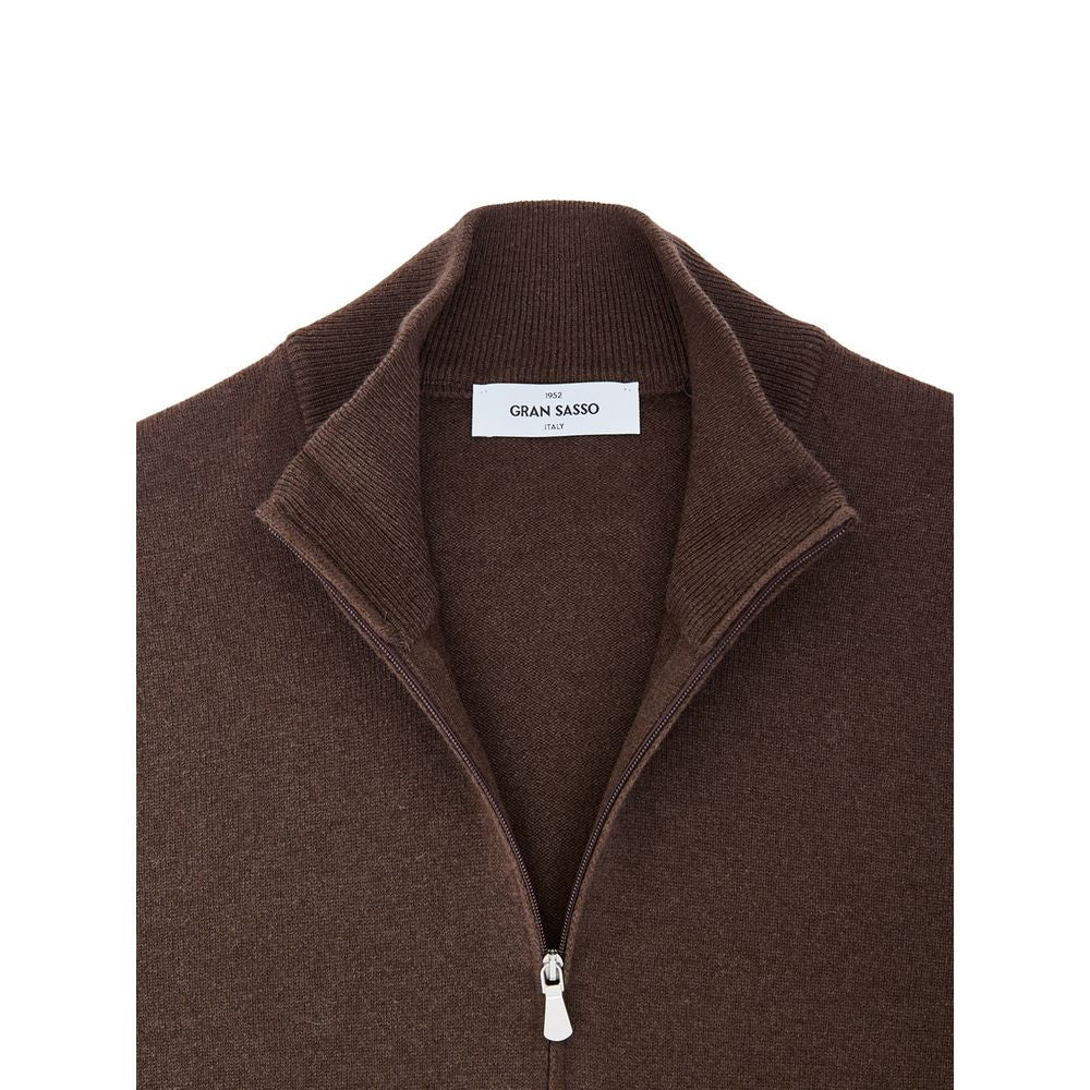 Gran Sasso Brown Cardigan for Men side view