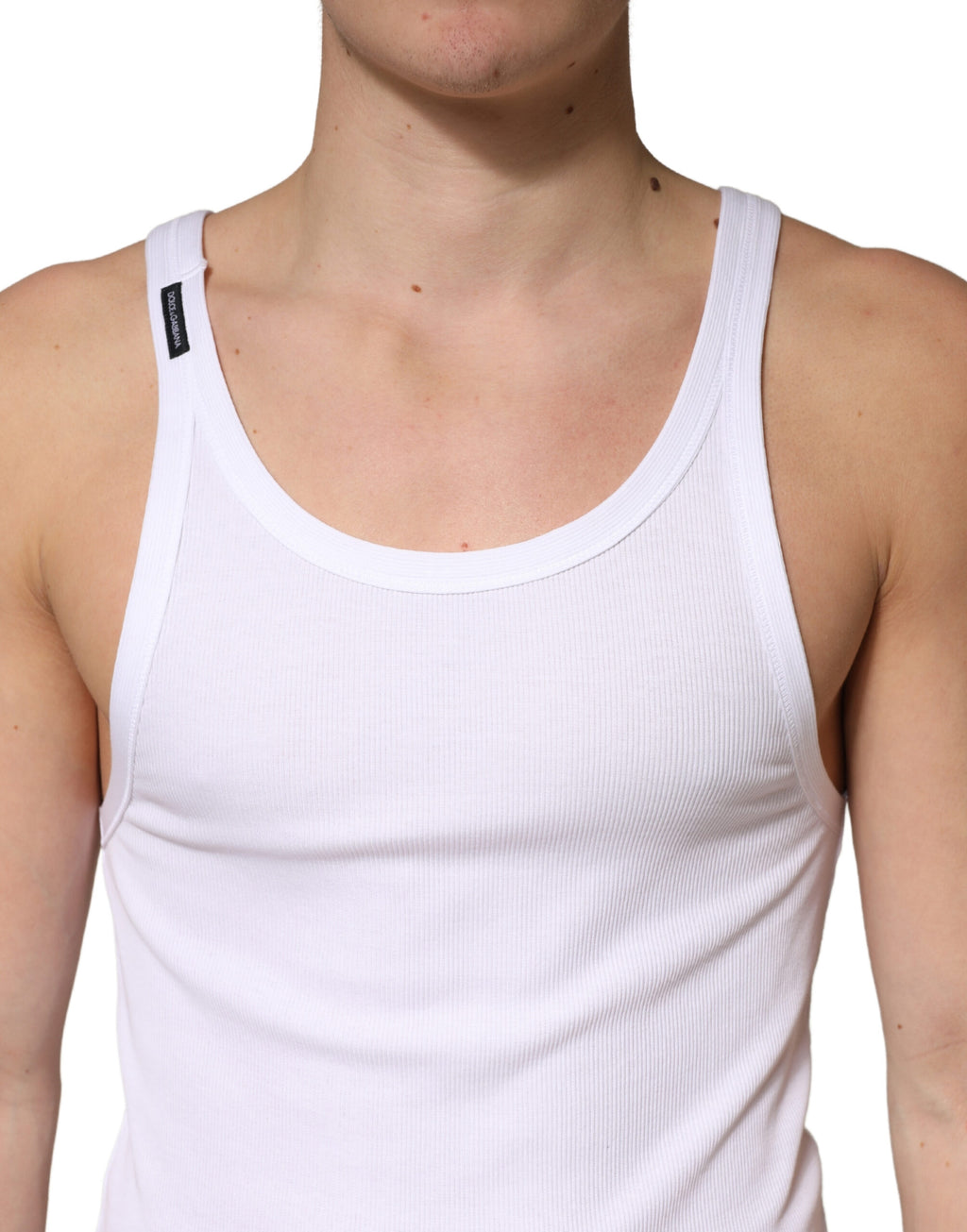 Dolce & Gabbana White Sleeveless T-Shirt for Men additional view