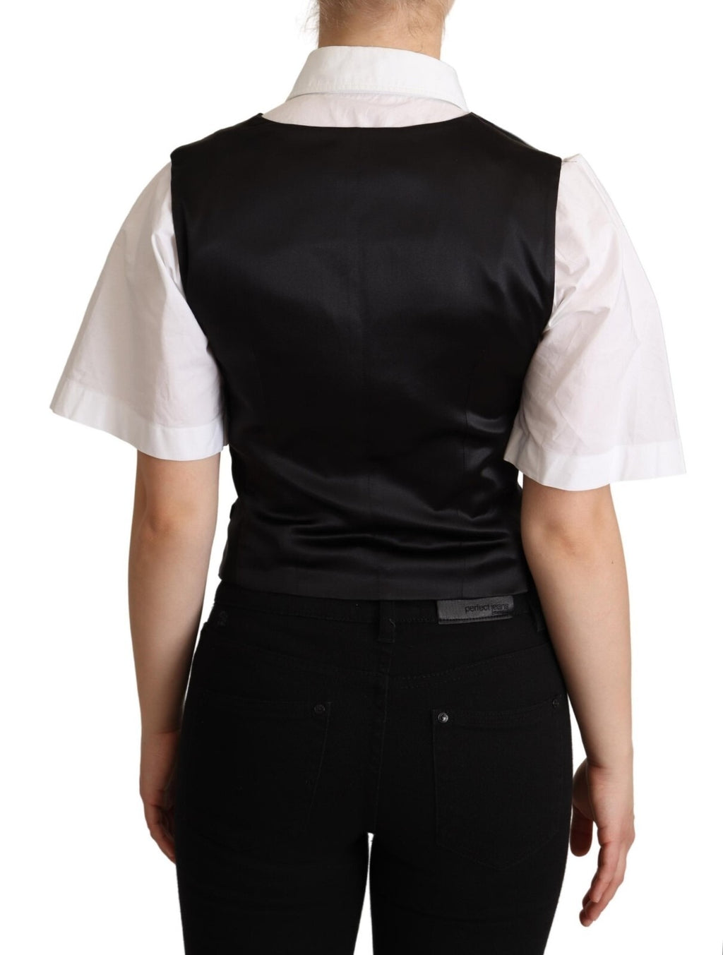 Dolce & Gabbana Black Waistcoats for Women side view
