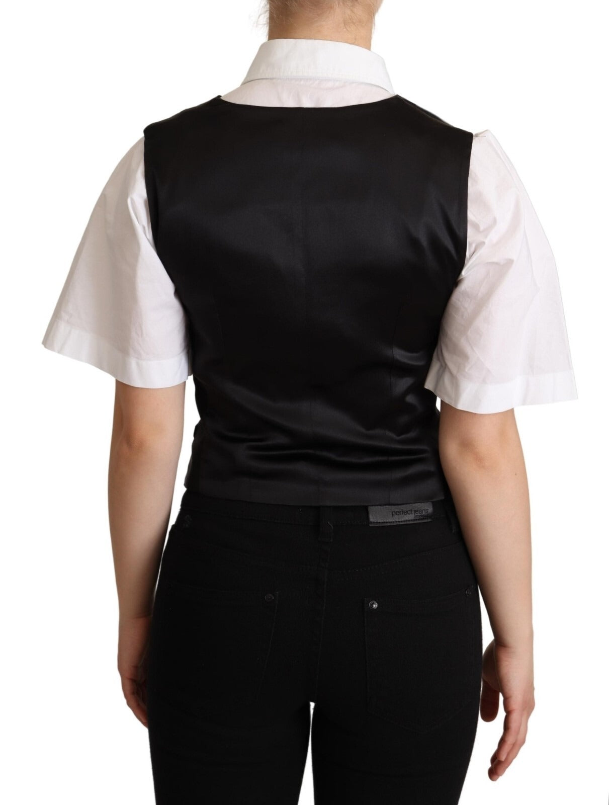 Dolce & Gabbana Black Waistcoats for Women side view
