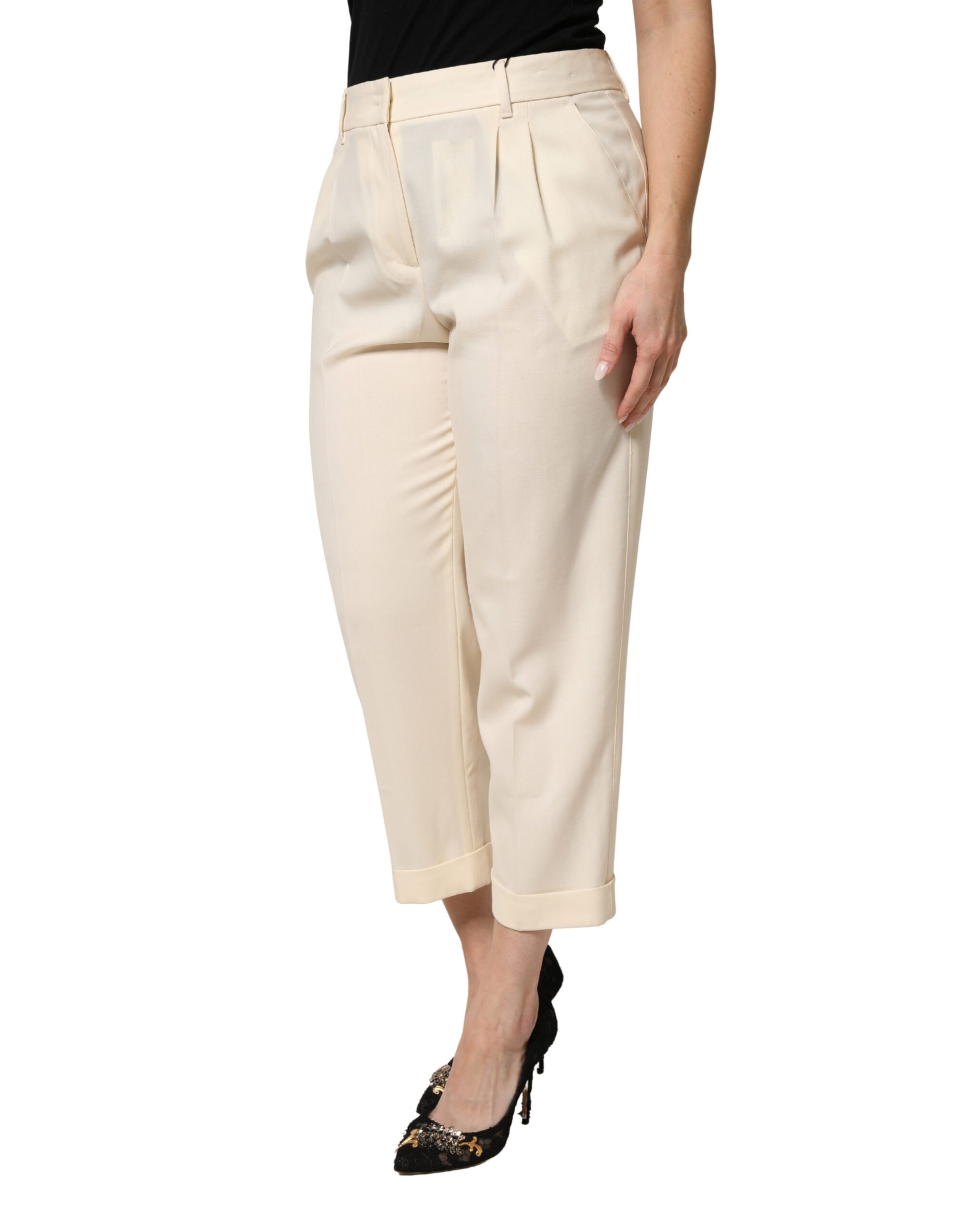 Dolce & Gabbana White Casual Pants for Women detail view