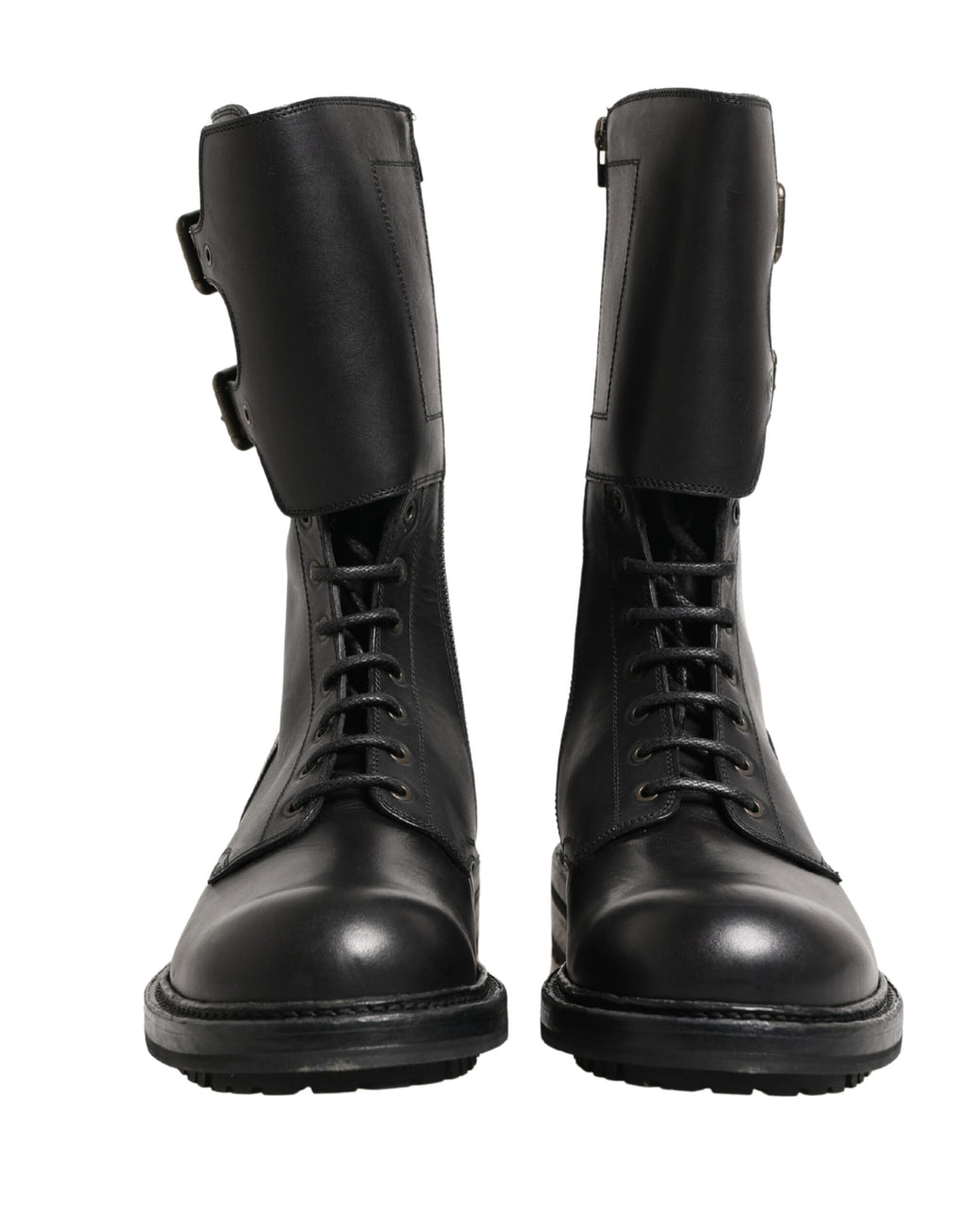 Dolce & Gabbana Black Lace Up Boots for Men detail view