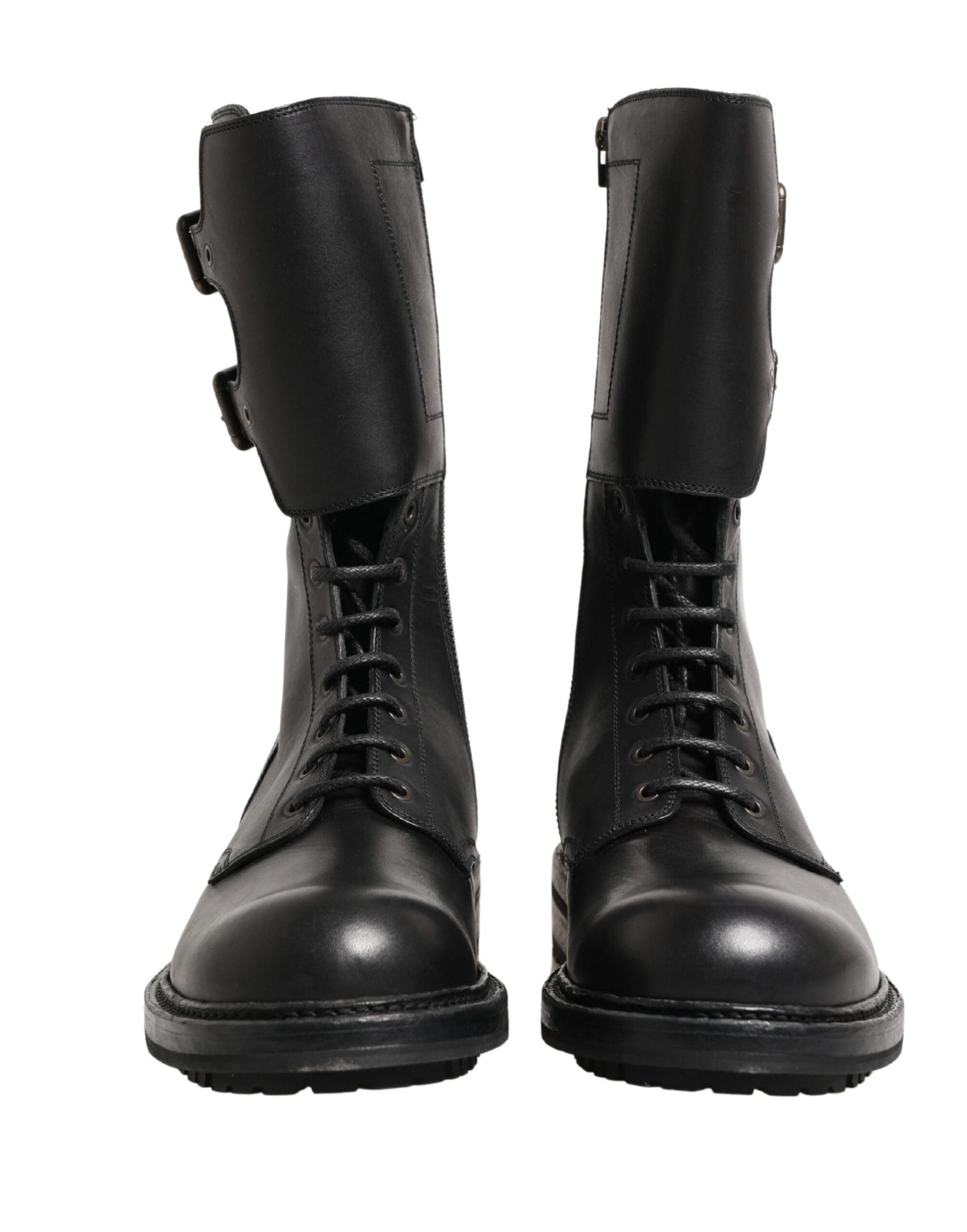 Dolce & Gabbana Black Lace Up Boots for Men detail view