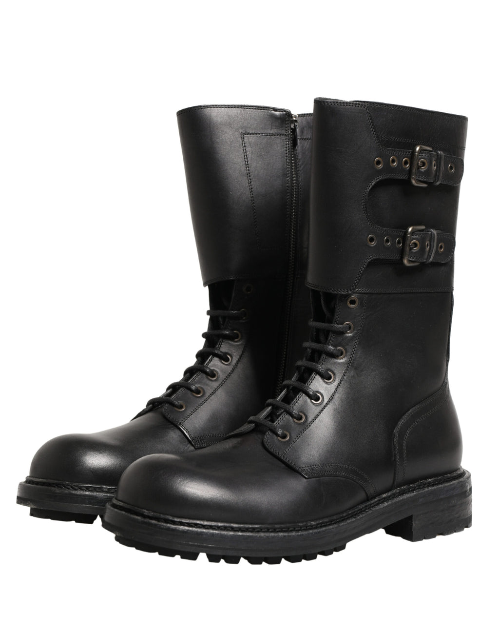 Dolce & Gabbana Black Lace Up Boots for Men additional view