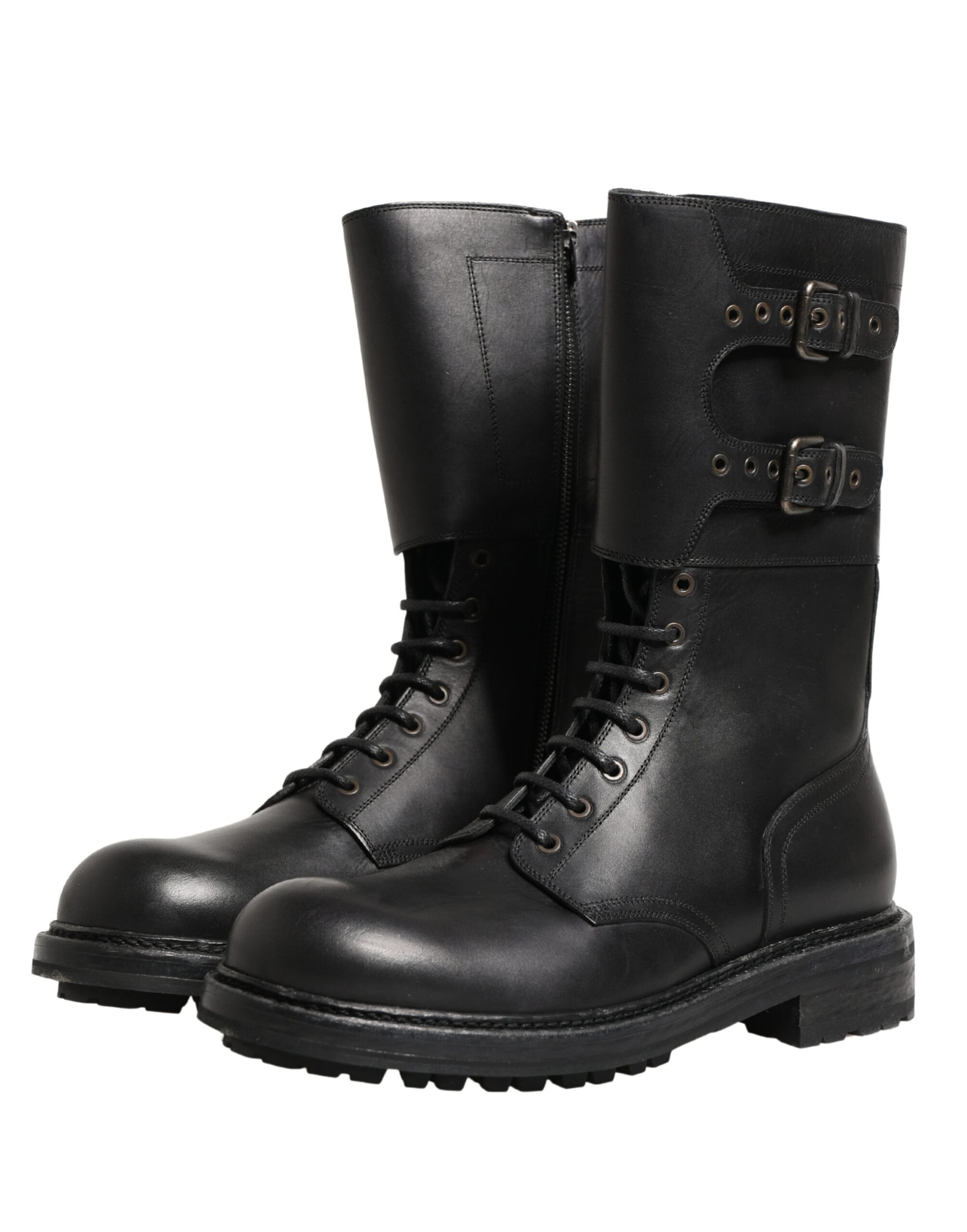 Dolce & Gabbana Black Lace Up Boots for Men additional view