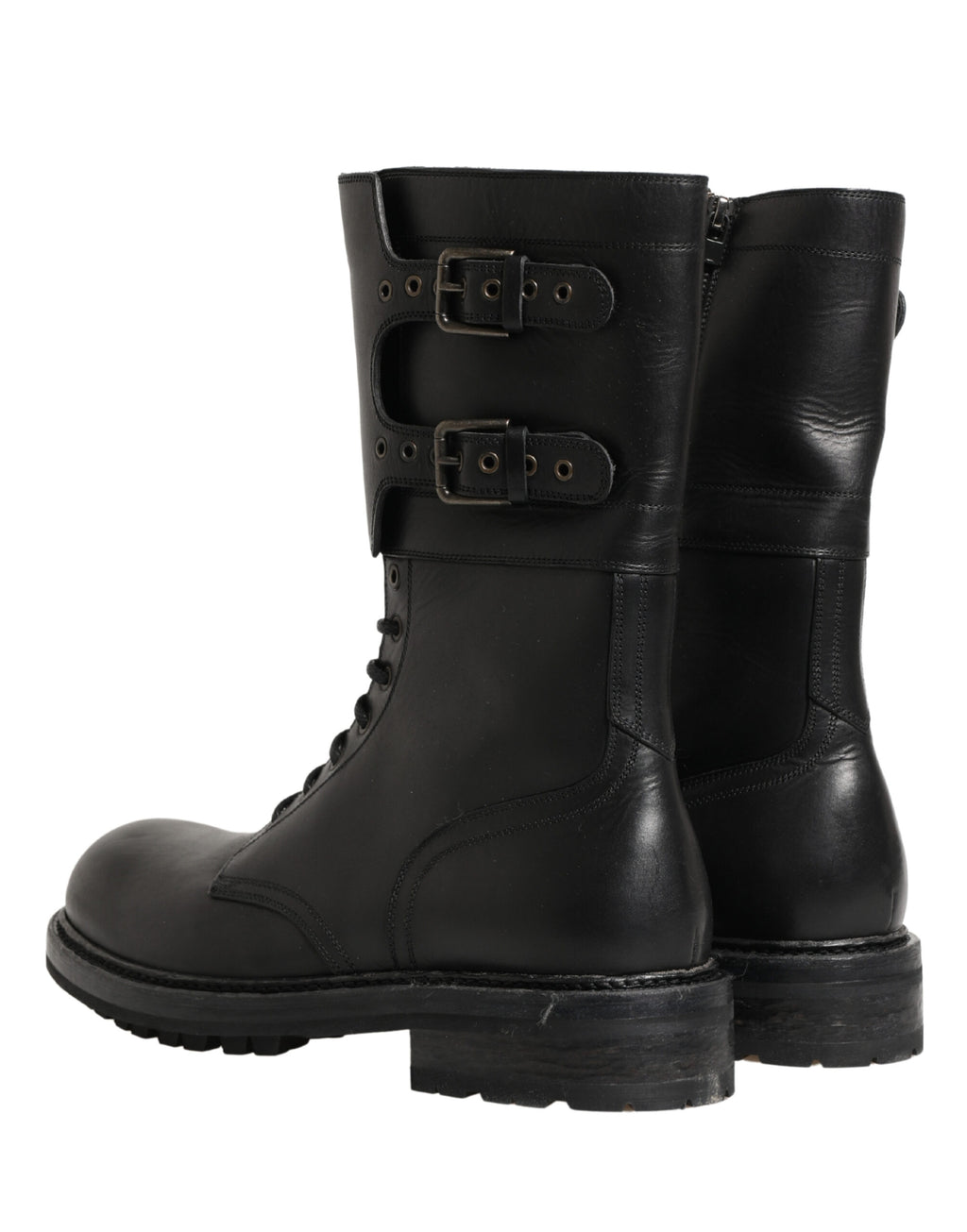 Dolce & Gabbana Black Lace Up Boots for Men additional view